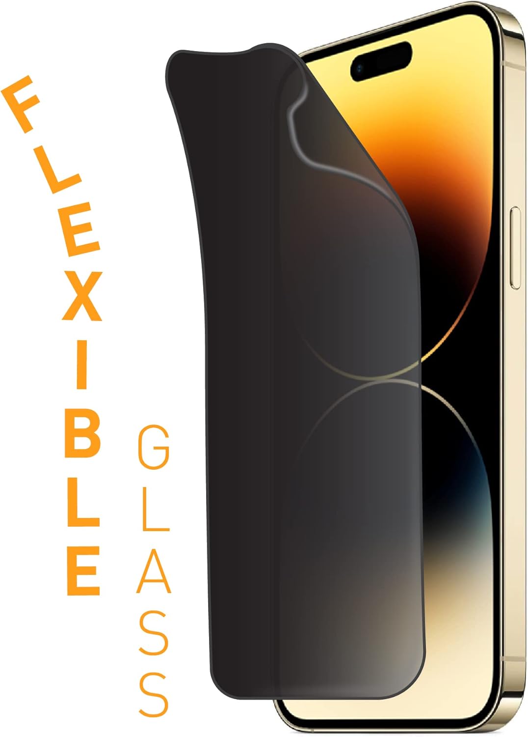ARMOR Flexible Glass Screen Protector for iPhone 14 Pro Max, Privacy Guard with 9H