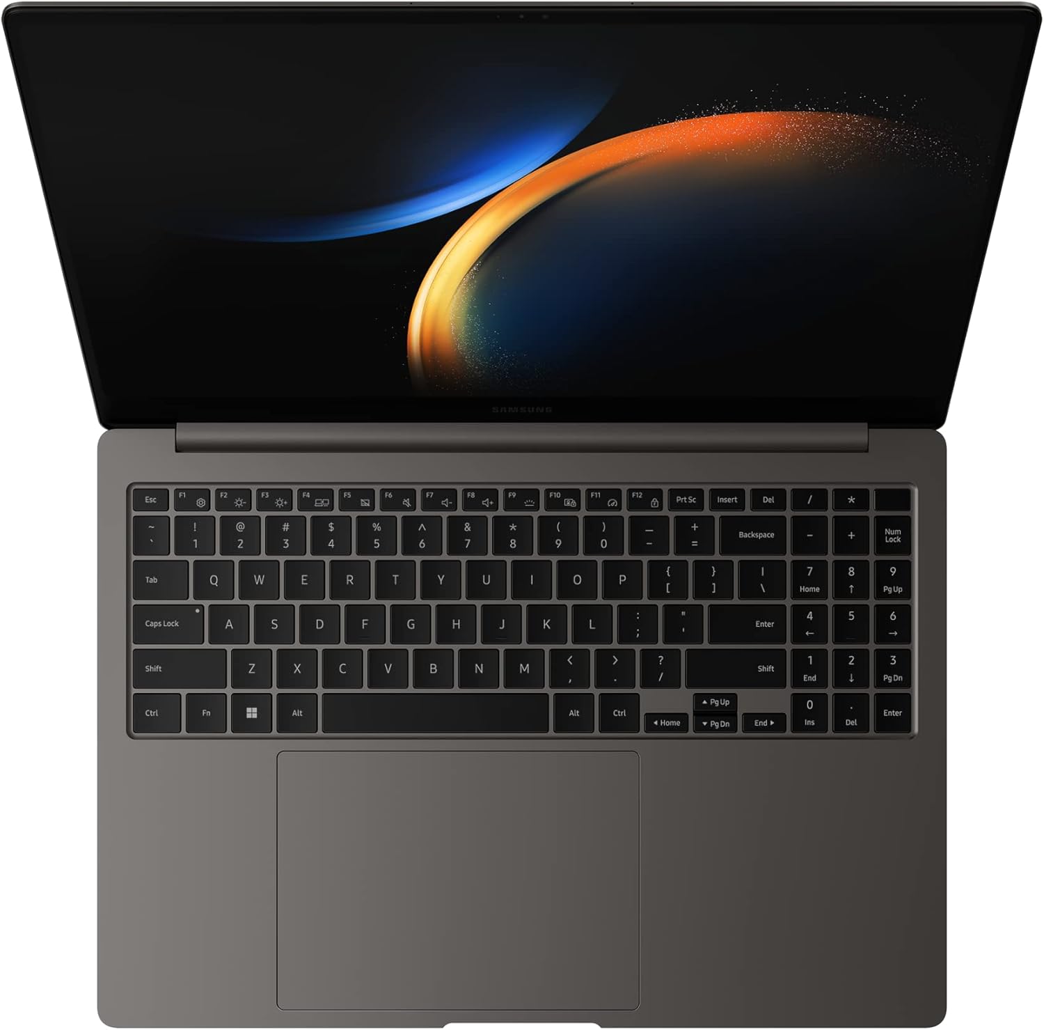 Komputer Laptop SAMSUNG Galaxy Book3 Pro 16โ, Prosesor Intel Core i7-1360P Generasi ke-13 / 16GB / 1TB, Layar AMOLED 3K, 120hz, Pembaca Sidik Jari, Webcam FHD, Model 2023, NP960XFG-KC1US, Grafit