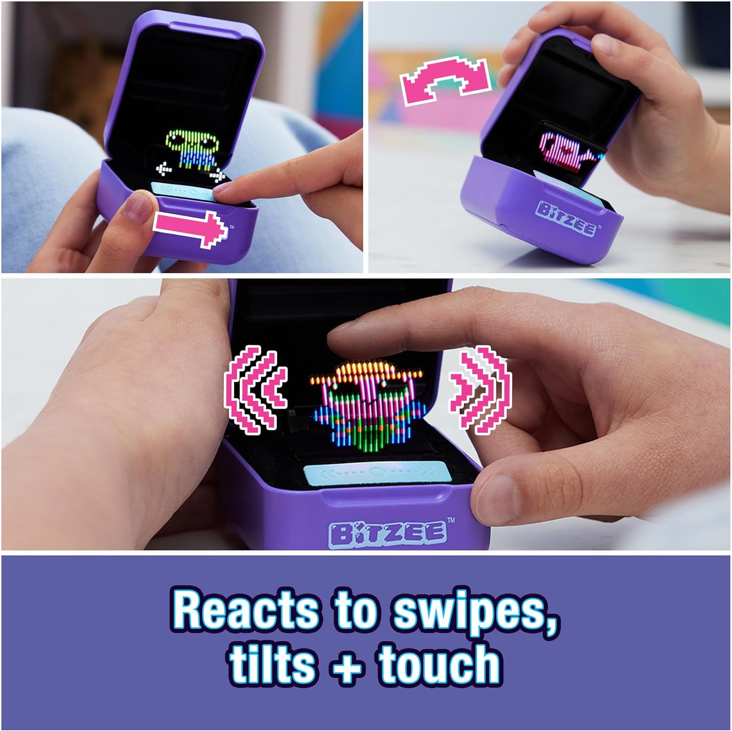 Bitzee, animal de compagnie numérique interactif avec 15 animaux à l'intérieur, animaux de compagnie électroniques virtuels qui réagissent au toucher, jouets pour enfants pour filles et garçons
