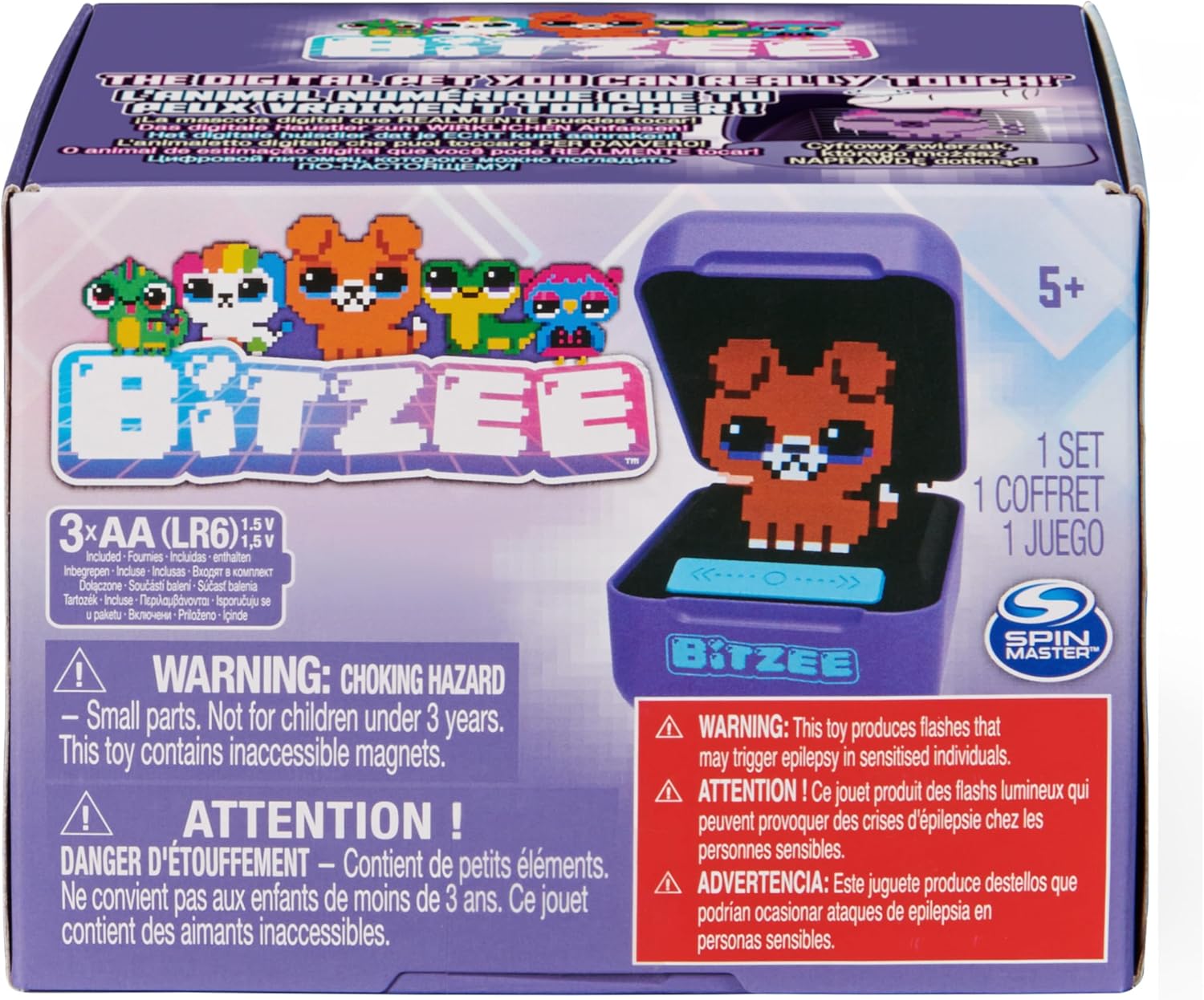 Bitzee, animal de compagnie numérique interactif avec 15 animaux à l'intérieur, animaux de compagnie électroniques virtuels qui réagissent au toucher, jouets pour enfants pour filles et garçons
