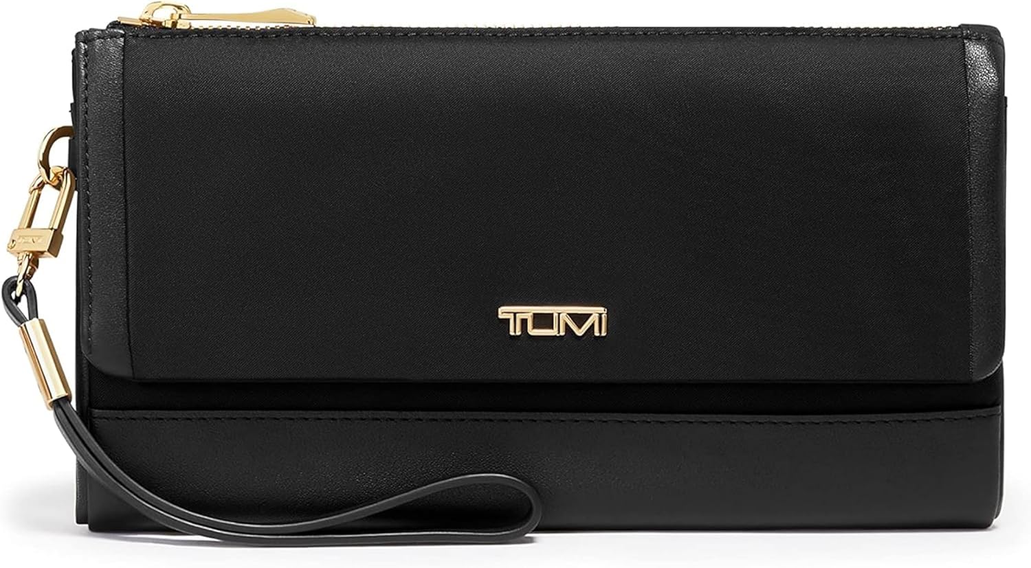 TUMI - Voyageur Travel Wallet - Wristlet Wallet with Passport, Cash  Card Holders - Zipper Wallet for Women - With Gift Box - Black/Gold