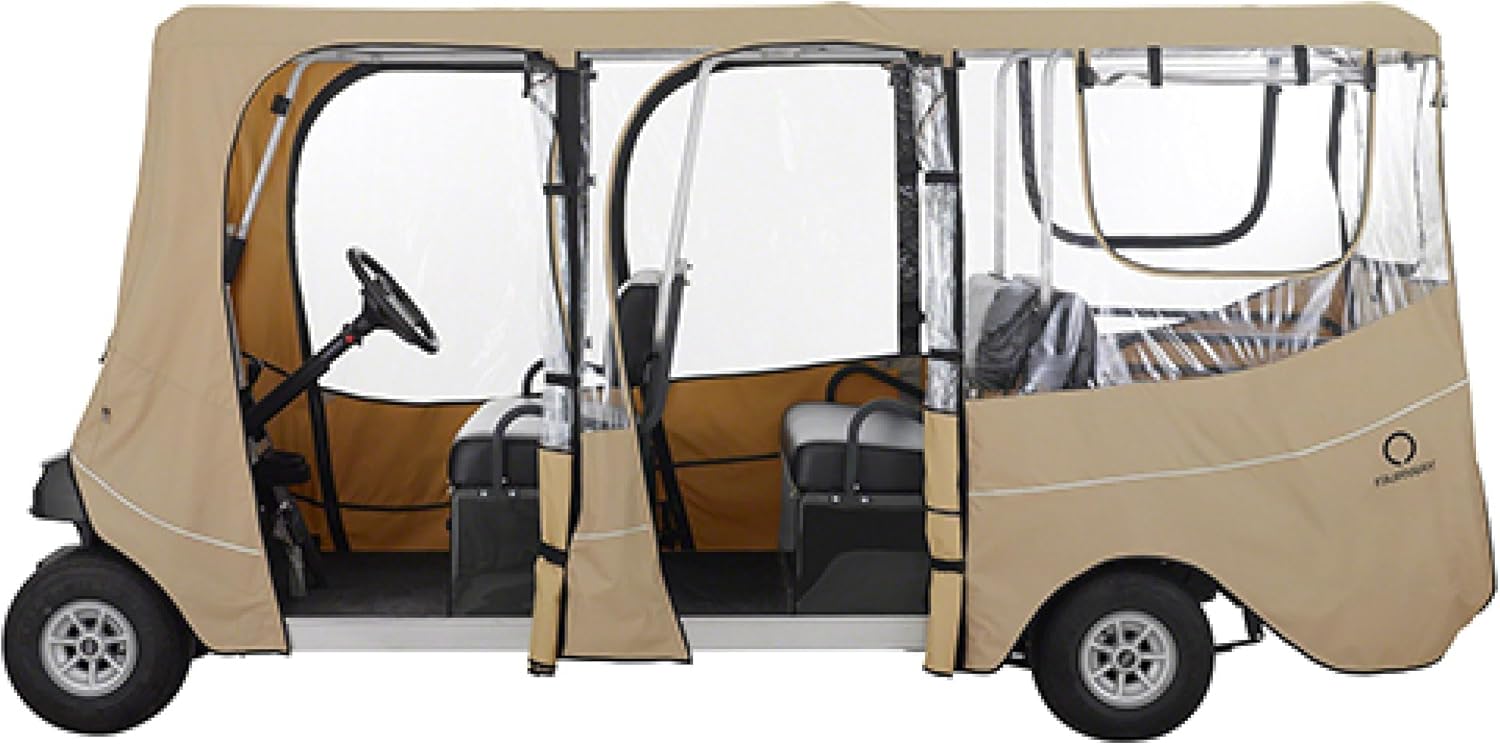 Red Hawk ENC-027 Enclosure Deluxe 6 Passenger, Sand, Fits Up to 126 Top Golf Carts · v2