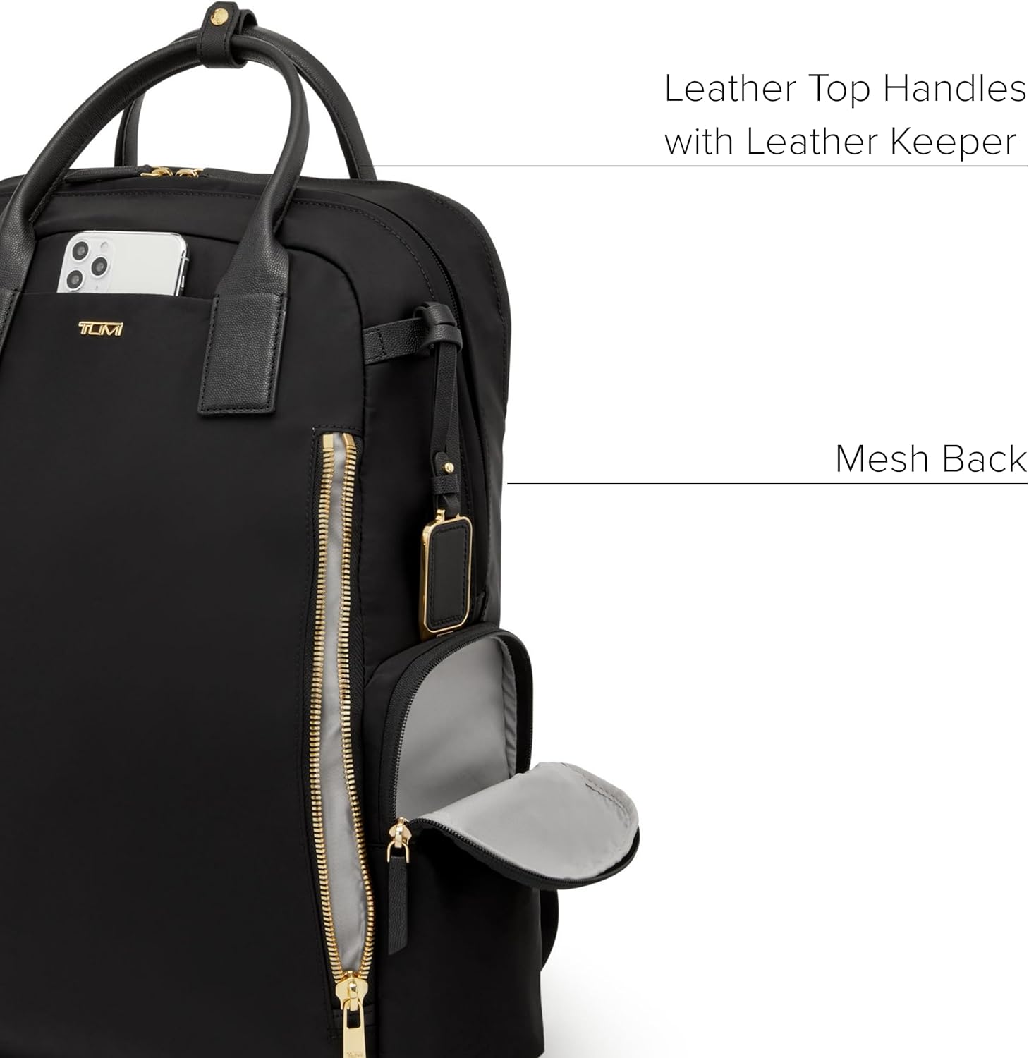 TUMI - Voyageur Atlanta Backpack - Travel Backpack for Women - For Business, Commute - Holds Up to 17 Laptop - Black  Gold Hardware · v3