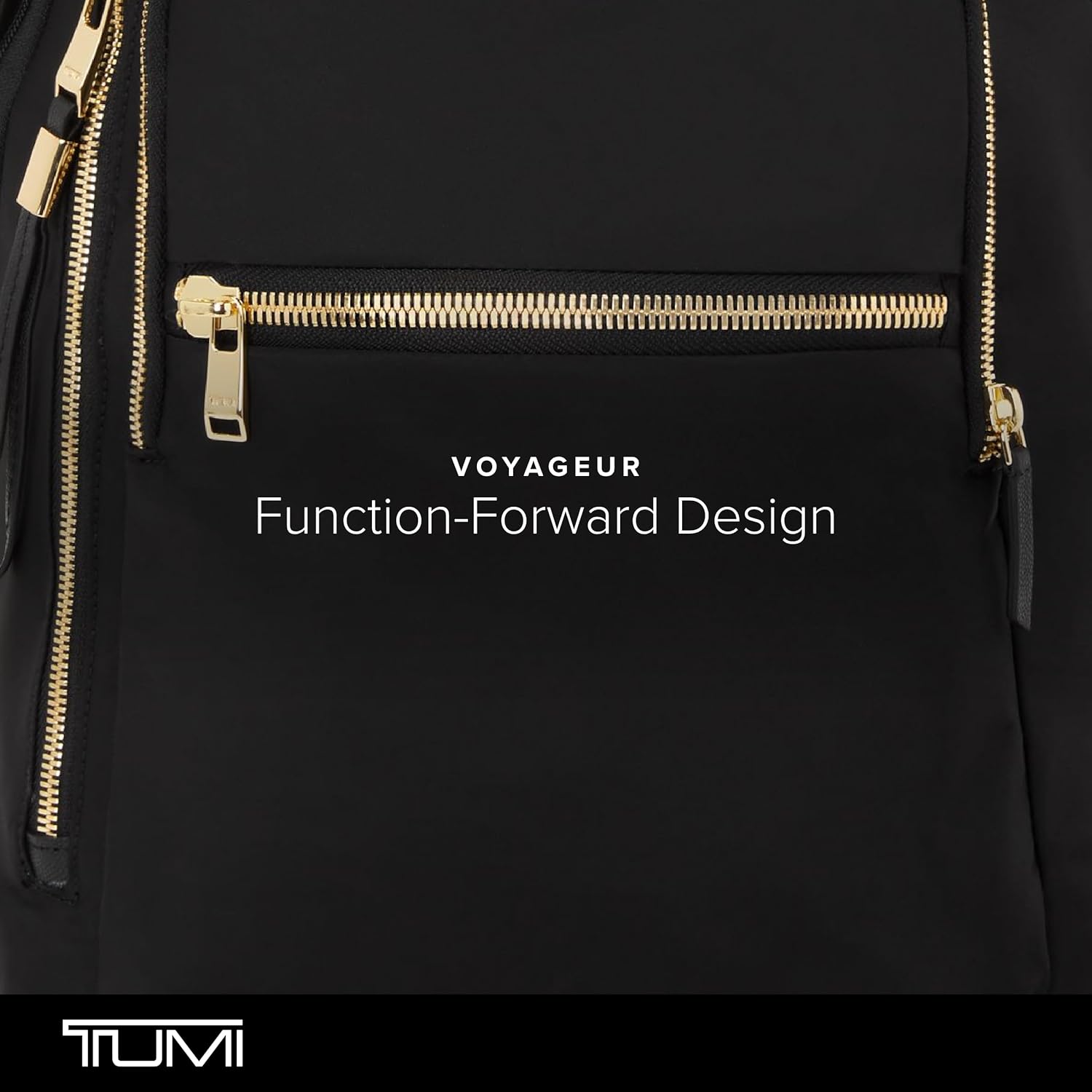 TUMI — Voyageur Halsey Backpack — Reiserucksack — Für Business, Mode, Pendeln — für bis zu 14 Bildschirme — Schwarzgold