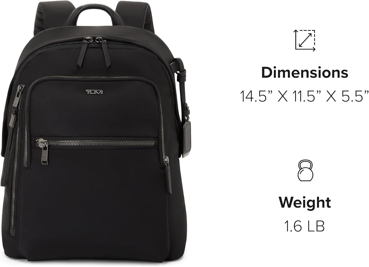 TUMI — Voyageur Halsey Backpack — Reiserucksack — Für Business, Mode, Pendeln — für bis zu 14 Bildschirme — Schwarzgold