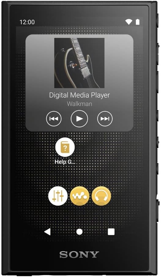 Przenośny cyfrowy odtwarzacz muzyczny Sony NW-A306 Walkman 32GB Hi-Res z systemem Android, akumulatorem do 36 godzin, Wi-Fi Bluetooth i USB Type-C — czarny NW-A306/B, czarny