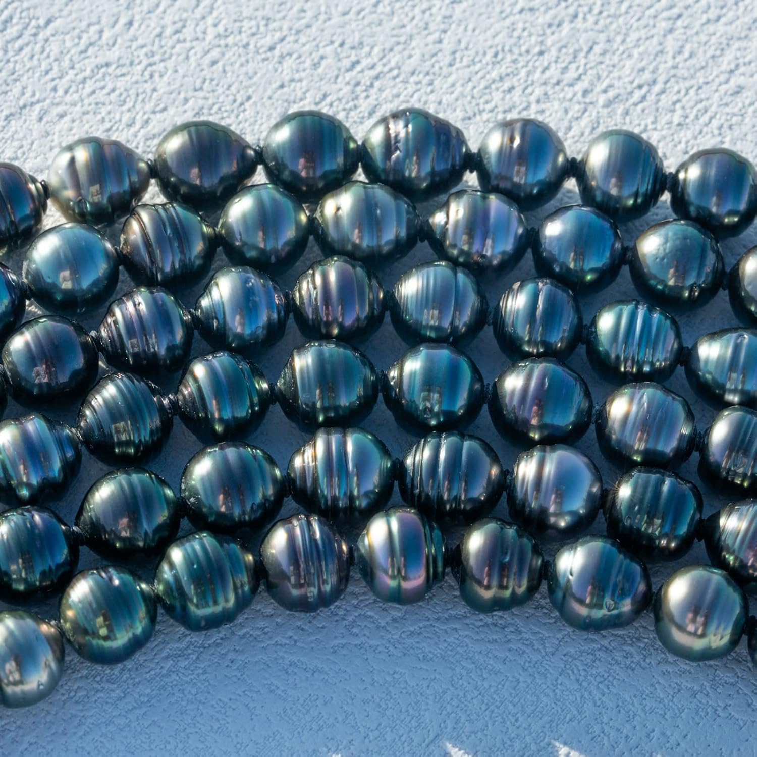 9-11MM Genuine Tahitian Black Baroque Pearl Bracelet, AAAA Quality Handpicked Tahitian Baroque Pearls, 18 White Gold Plated Sterling Silver Clasp, 6-8 Inch in Length · v4