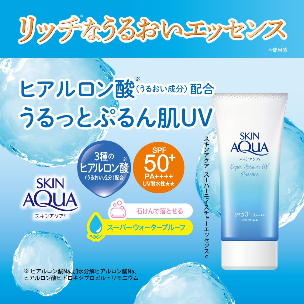 SKIN AQUA Super Moisturizing UV Essence 80g / 2.8 oz 2023 version 2.82 Ounce (Pack of 1)