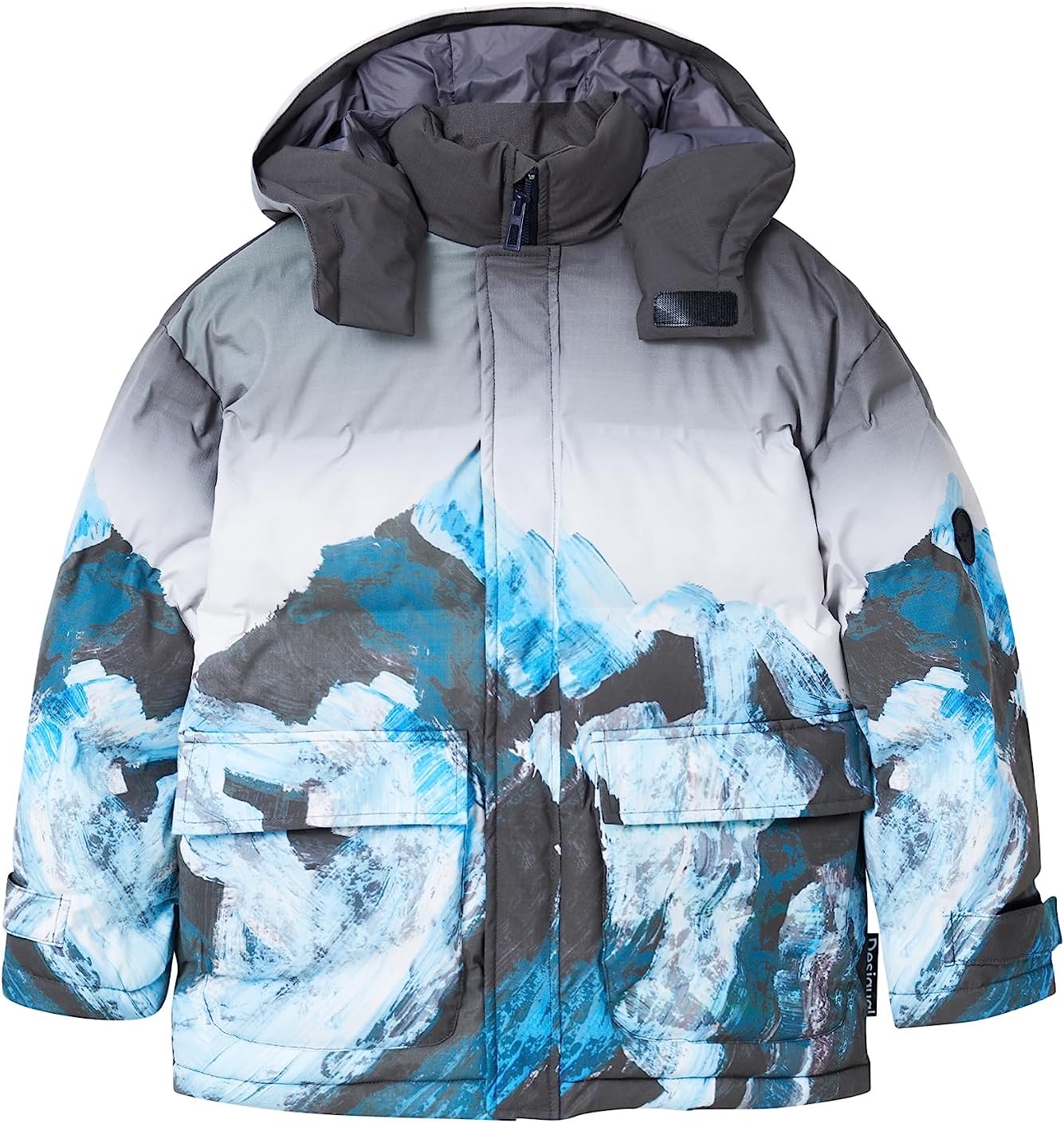 Desigual Boy Woven Padded Long Overcoat