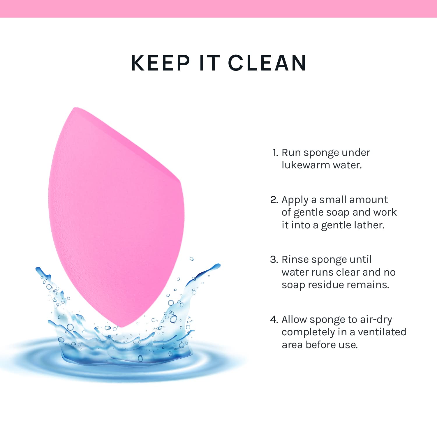 AOA Studio Collection Makeup Sponge Set Makeup Blender Latex Free and High-definition Super Soft Set of 6 Makeup Blender For Powder Cream and Liquid, Beauty Cosmetic Beveled Shape (Pink) · v2