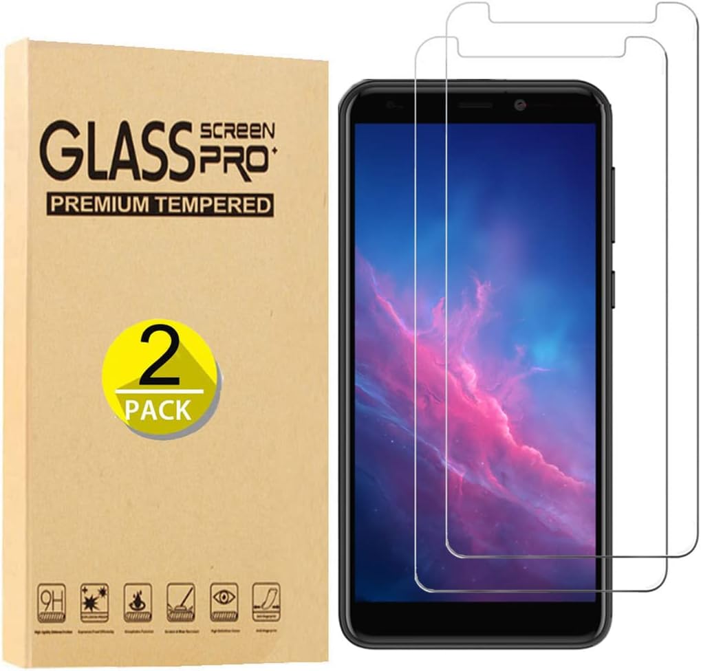 [Lot de 2] films de protection d'écran en verre trempé pour Cloud Mobile Stratus C7, compatible avec les étuis, dureté 9H, transparent, HD, transparent [anti-rayures] [sans bulles] [anti-traces de doigts] pour Cloud Mobile Stratus C7
