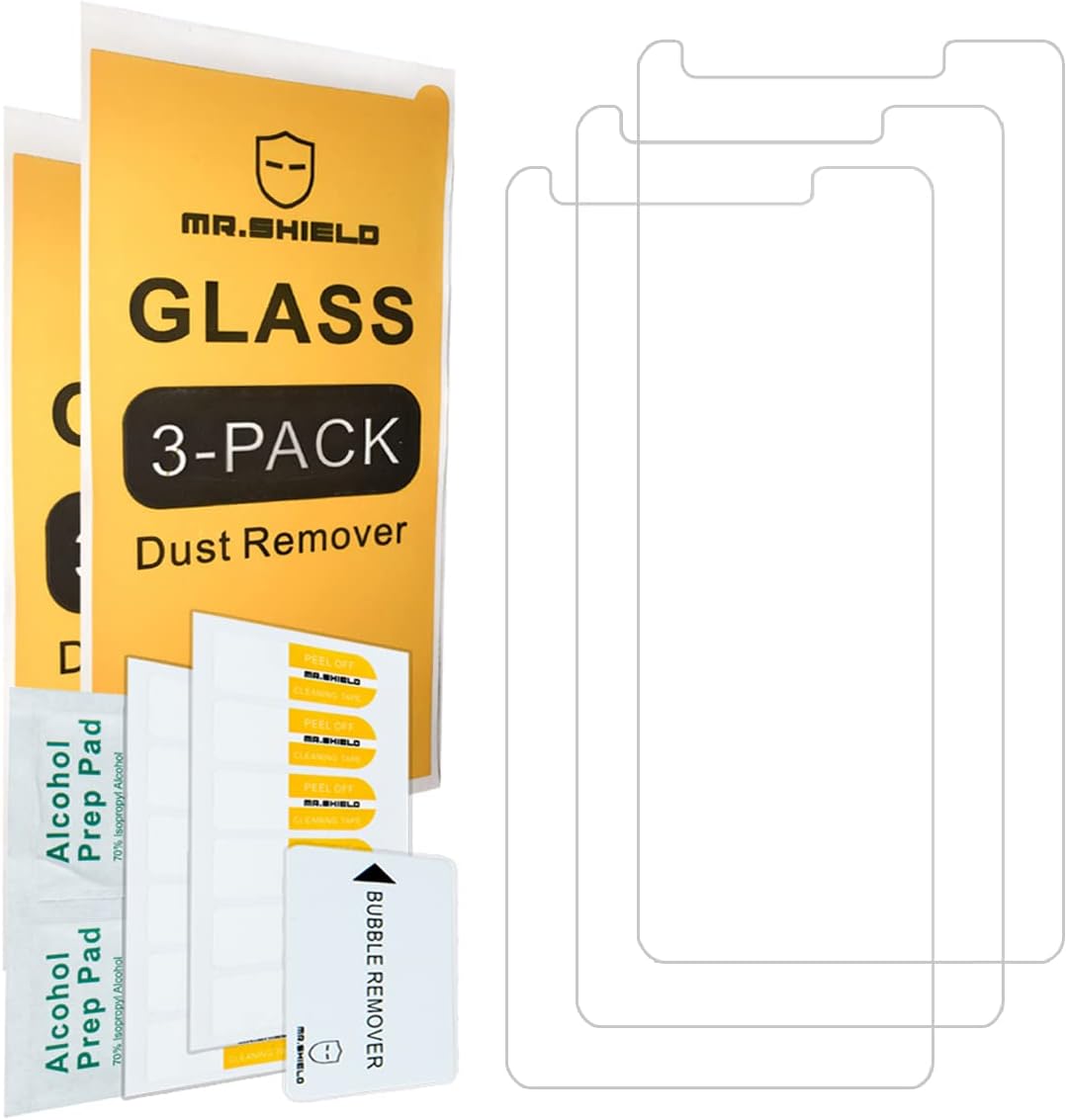 Mr.Shield [3-Pack] Designed For Cloud Mobile Stratus C5 / C5 Elite [Tempered Glass] [Japan Glass with 9H Hardness] Screen Protector