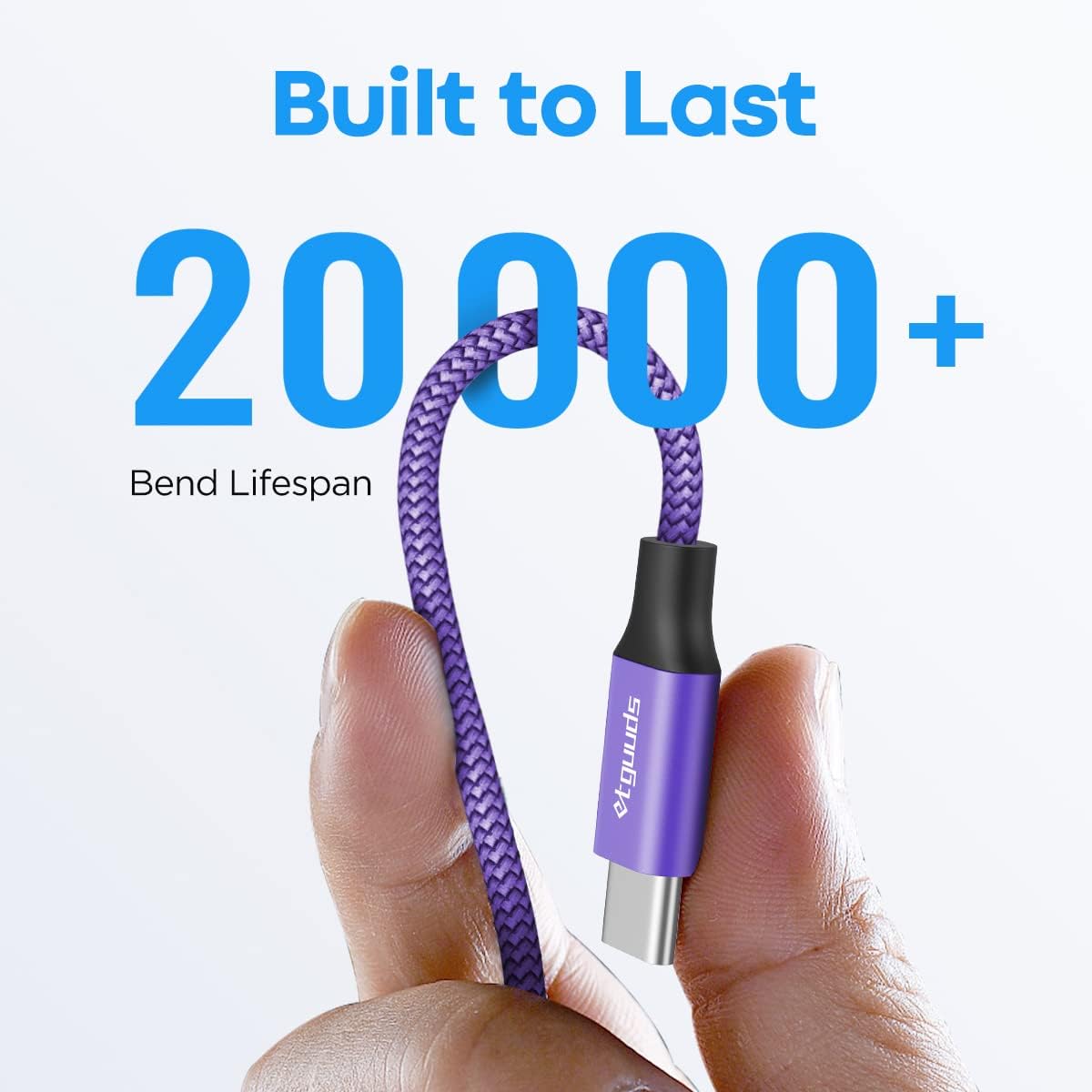 etguuds 2-Pack 3ft USB C Cable 3A Fast Charge, Purple USB A to Type C Charger Cord Braided for Samsung Galaxy A10e A15 A25 A54 A51 A50, S24 S23 S22 S21 S20 S10 S10E S9, Note 20 10 9, Moto G G9 G8 · v2