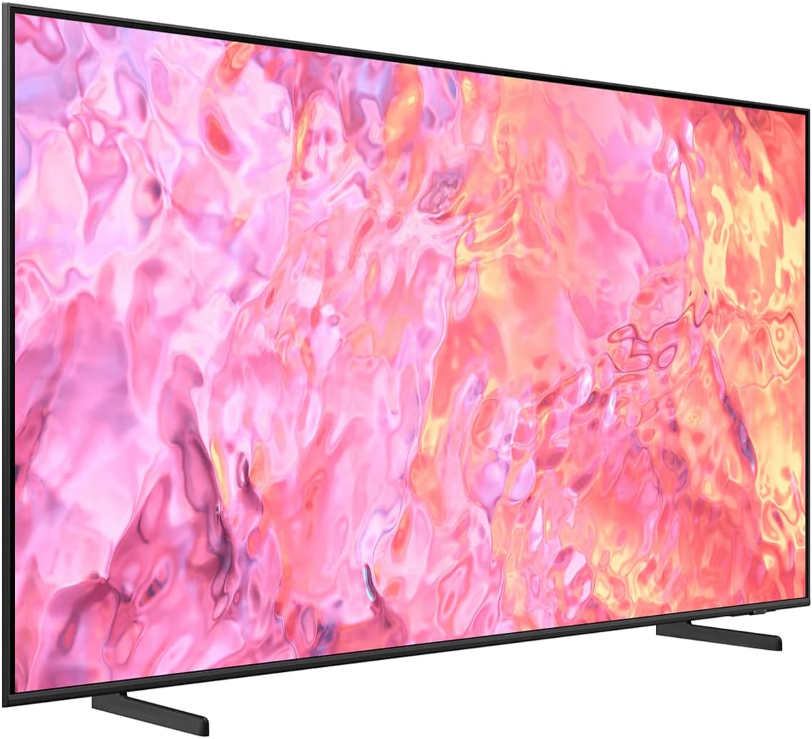 SAMSUNG QLED 4K serie Q60C Quantum HDR da 32 pollici, doppio LED, Object Tracking Sound Lite, Q-Symphony, Motion Xcelerator, hub di gioco, Smart TV con Alexa integrato (QN32Q60C, modello 2023), Titan Grey