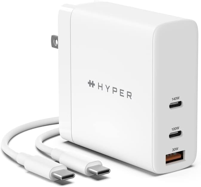 Chargeur USB-C HyperJuice DP 3.1 140 W, États-Unis uniquement