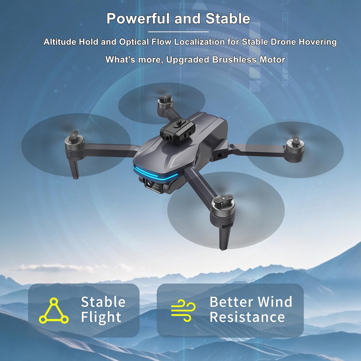 طائرة بدون طيار FPV مع كاميرا 1080 بكسل للأطفال والكبار المبتدئين، طائرة رباعية المراوح قابلة للطي مع حقيبة حمل، عدسة قابلة للتعديل، صورة شخصية بالإيماءات، محرك بدون فرشاة، تثبيت الارتفاع، تقلبات ثلاثية الأبعاد، التحكم الصوتي، إقلاع/هبوط بمفتاح واحد، طيران نقطة المسار، تحديد موقع التدفق البصري، هدايا ألعاب RC للأولاد والبنات