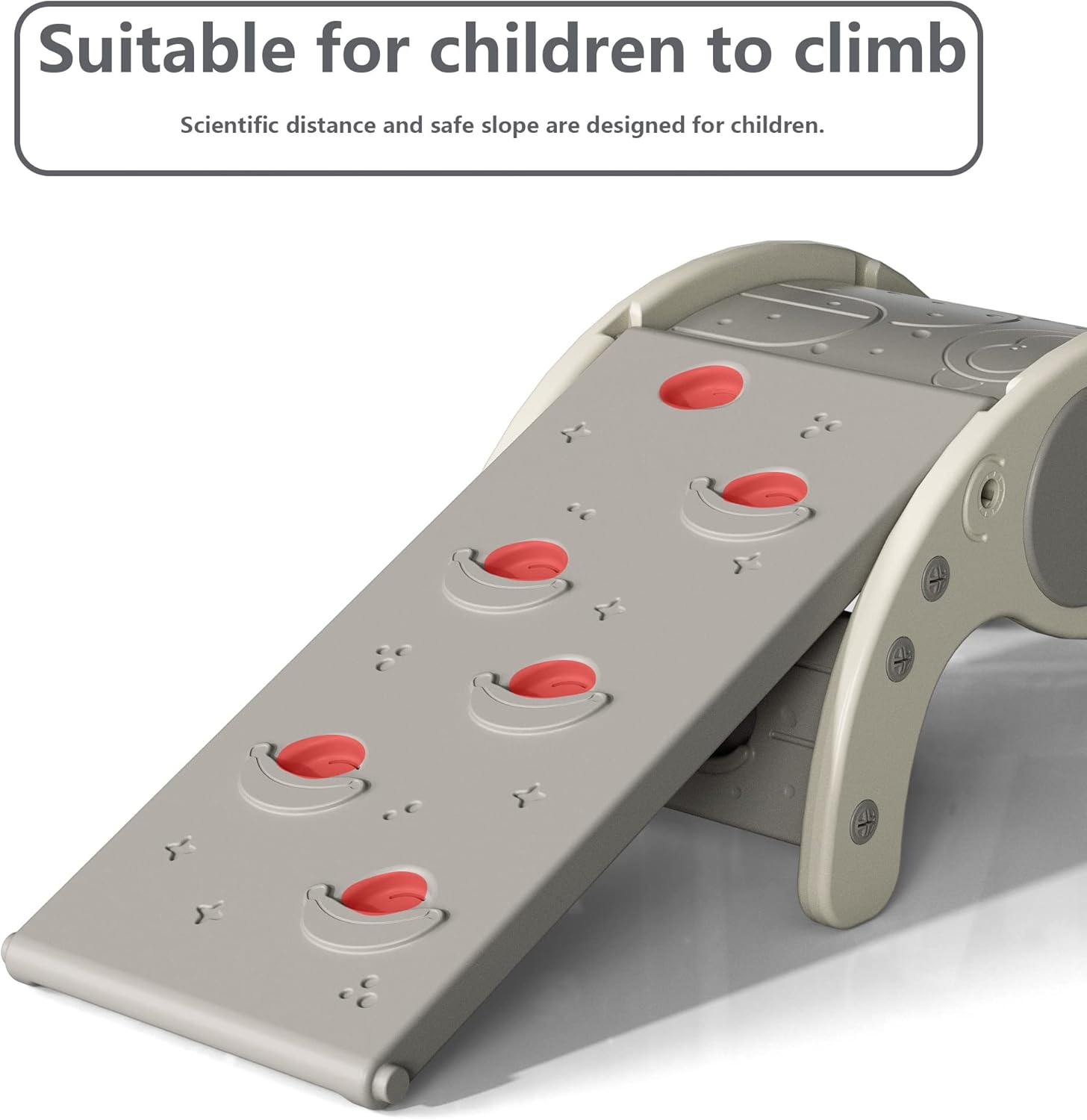 Childrens Indoor Climbing Slideway Swing Playground 4-in-1 Function: Slide, Rock Climbing, Balance Board and Cradle Safe and Solid Montessori Toys White（2 Climbing Frame 2 Sliding Plate） · v4