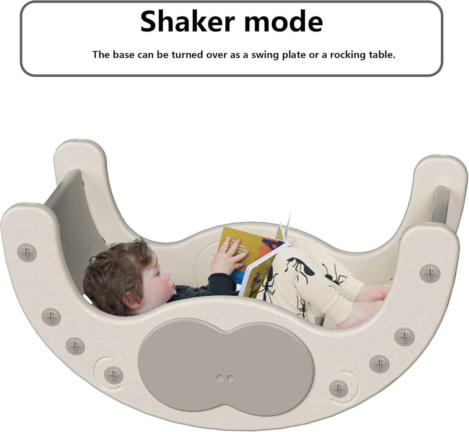 Childrens Indoor Climbing Slideway Swing Playground 4-in-1 Function: Slide, Rock Climbing, Balance Board and Cradle Safe and Solid Montessori Toys White（2 Climbing Frame 2 Sliding Plate） · v4