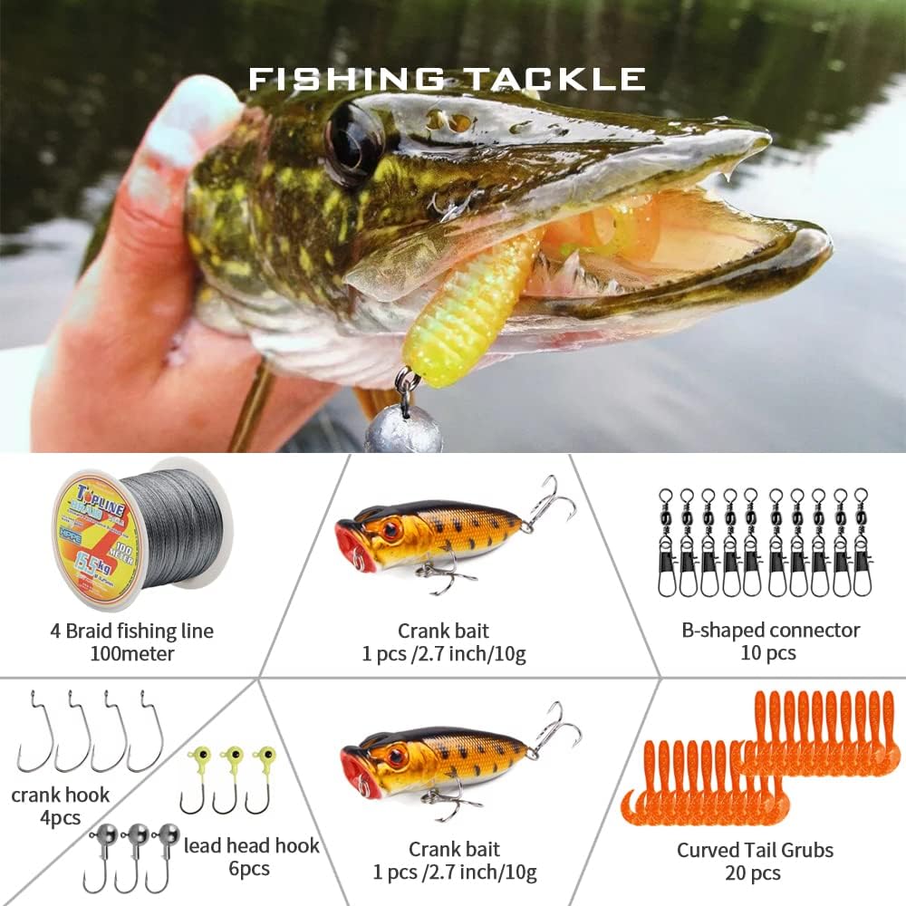 Telescopic Fishing Rod and Reel Combos, Carbon Fiber Fishing Rod with Stainless Steel Baitcasting Reel Portable Fishing Pole Reel Combo for Travel Saltwater Freshwater Fishing Gifts for Men · v2