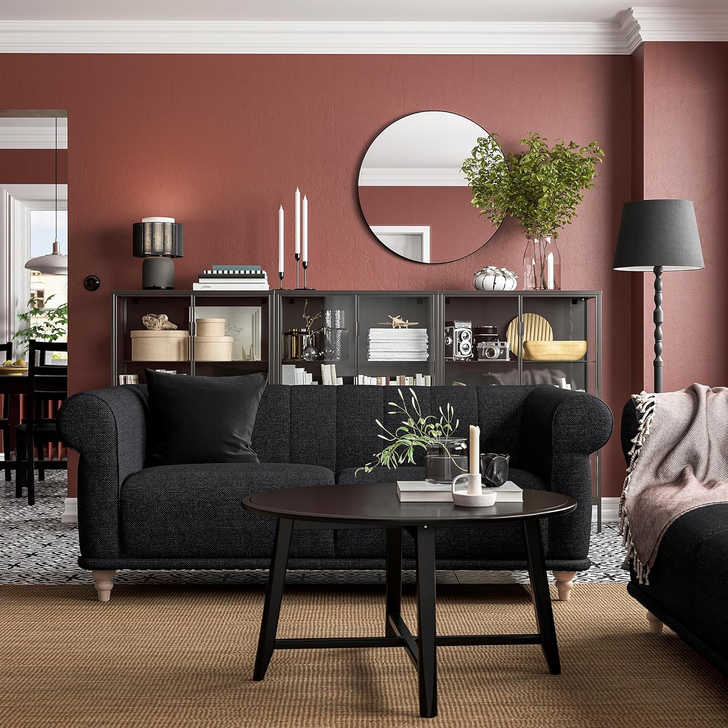Ikea VISKAFORS 2-seat sofa, Lejde anthracite/birch · v2