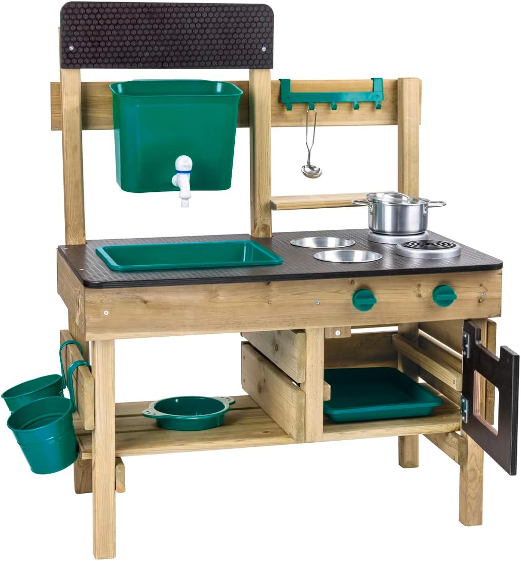 Hape Outdoor Kitchen | Mud Kitchen Wooden Toy Playset with Accessories, for Children Ages 3  Years · v5