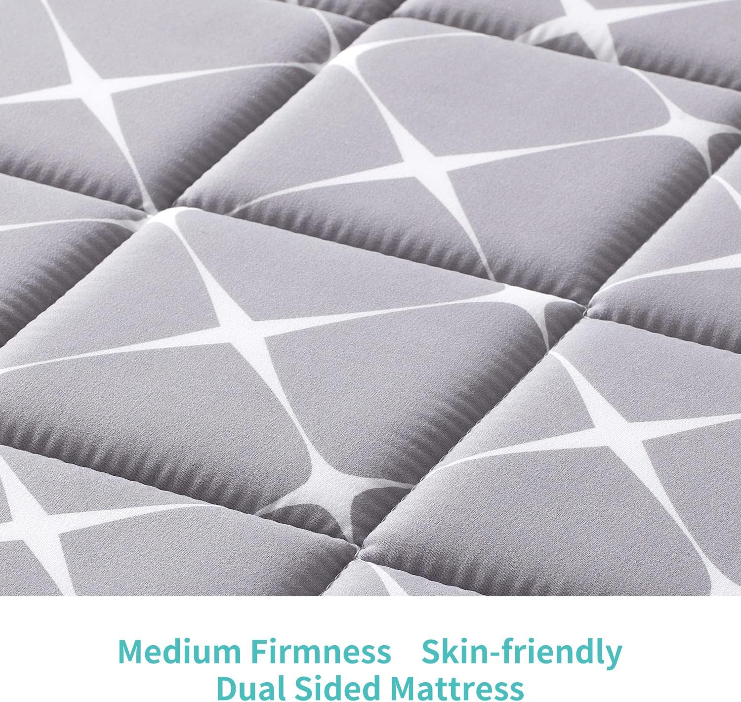 Doppelseitige Premium-Matratze für Babybetten und Kleinkinder — 52 x 27,6 x 12,7 cm — atmungsaktiv — fest, weich — passt für Standard-Babybetten und Kleinkinderbetten