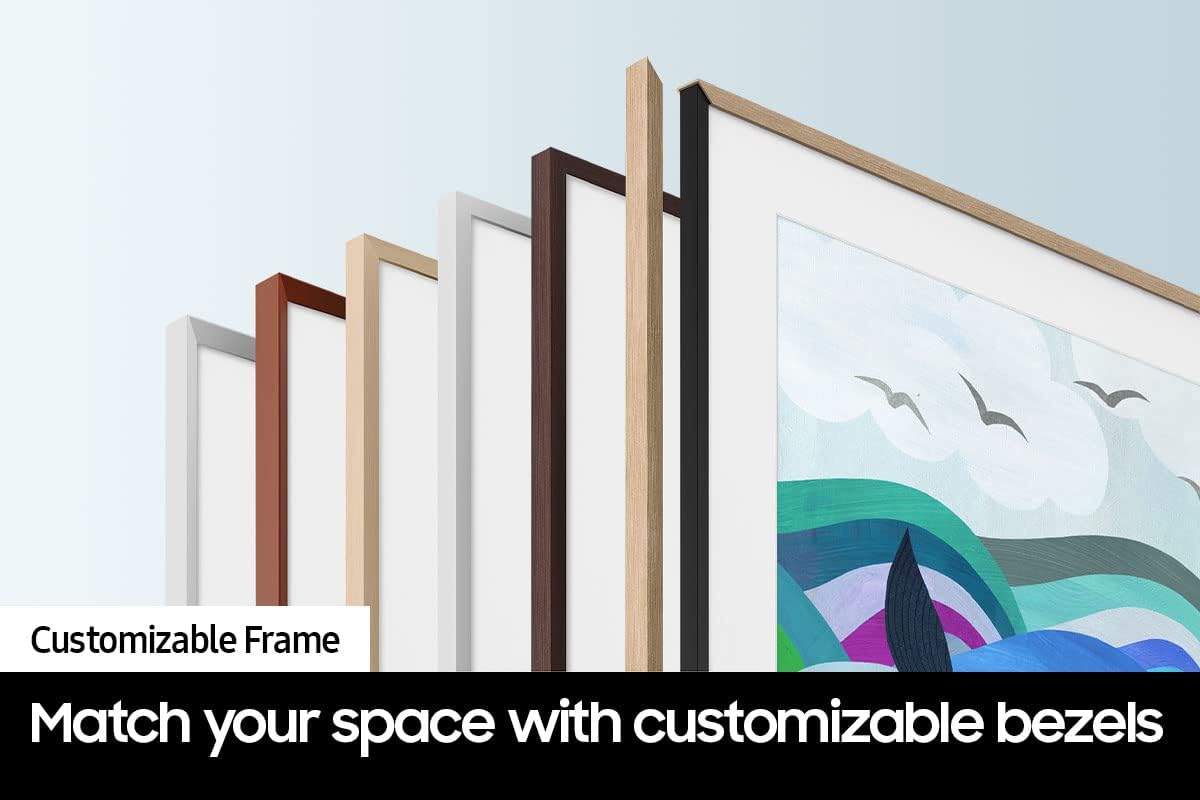 تلفزيون سامسونج 32 بوصة من فئة QLED The Frame LS03C، شاشة Quantum HDR، وضع فني، شاشة غير لامعة مضادة للانعكاس، حامل حائط نحيف متضمن، تلفزيون ذكي مع أليكسا مدمج (QN32LS03CB)
