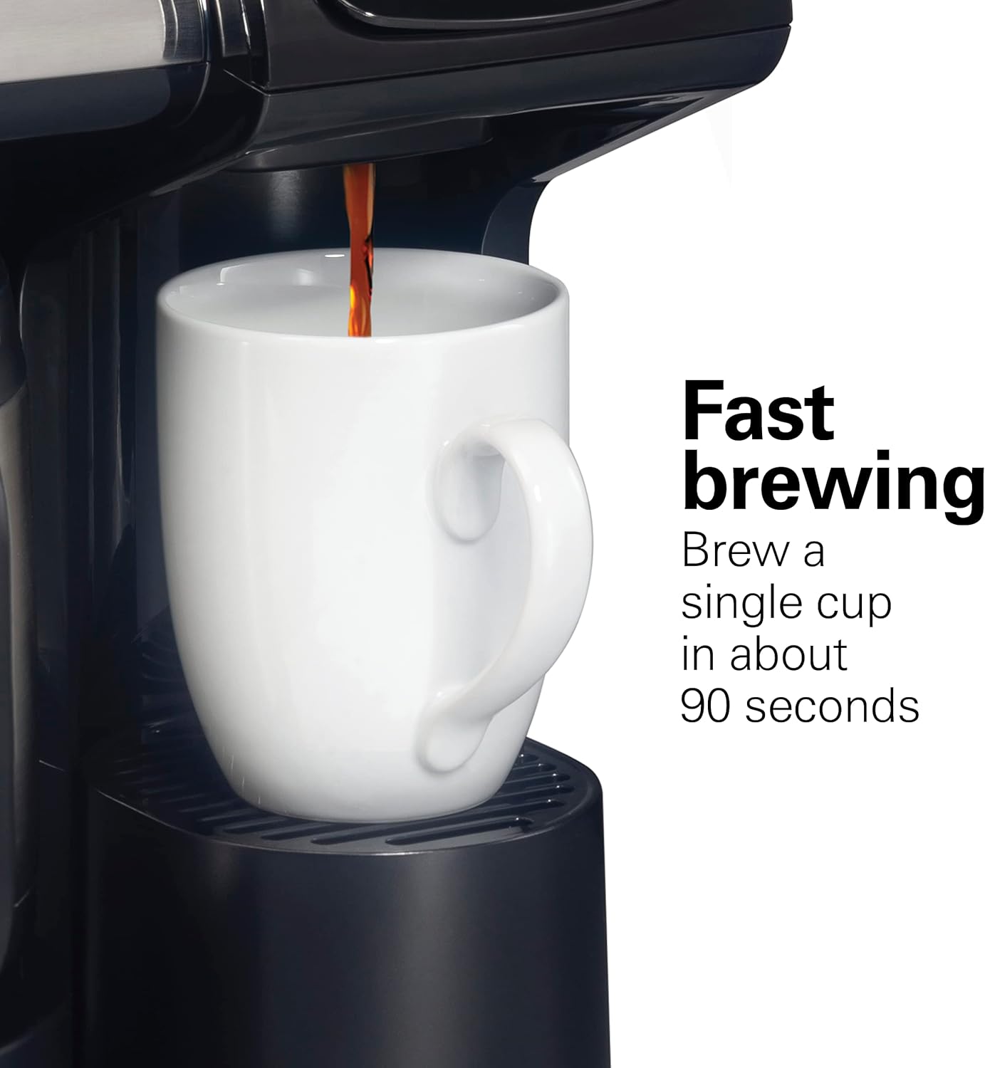 Hamilton Beach FlexBrew Trio 2-Way Coffee Maker, Compatible with K-Cup Pods or Grounds, Combo, Single Serve Full 12c Thermal Pot, Black and Stainless – Fast Brewing · v2