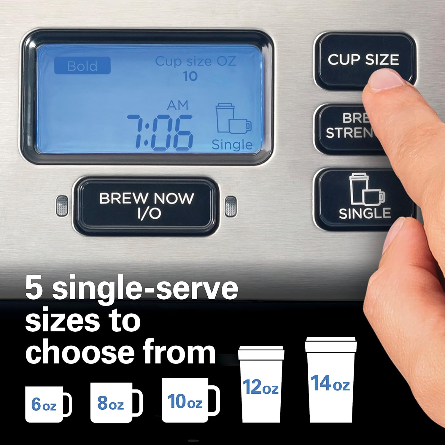 Hamilton Beach FlexBrew Trio 2-Way Coffee Maker, Compatible with K-Cup Pods or Grounds, Combo, Single Serve Full 12c Thermal Pot, Black and Stainless – Fast Brewing · v2