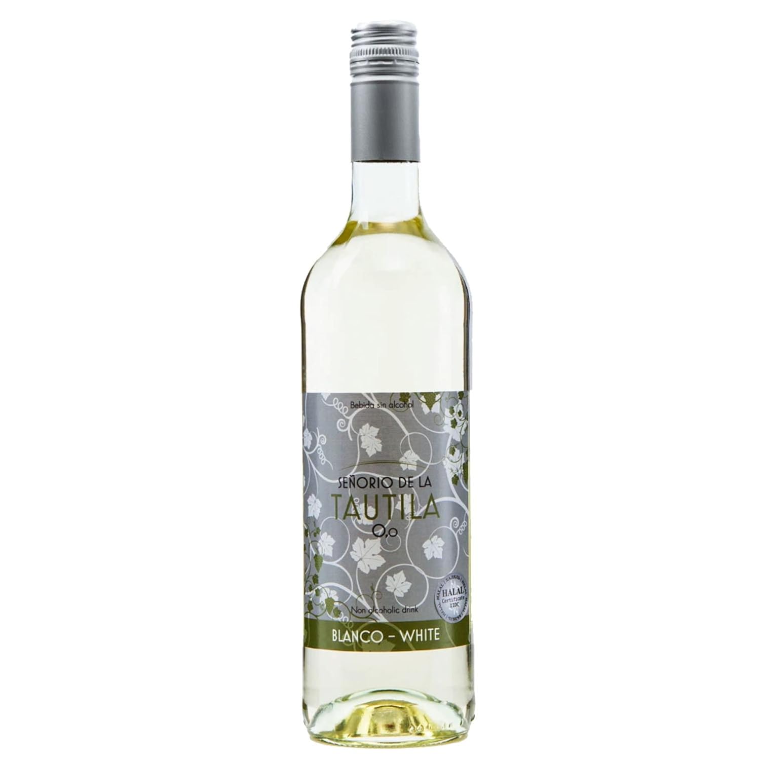 Señorio de la Tautila Blanco Airen bianco analcolico allo 0,0% proveniente dalla Spagna, certificato Halal e vegano (750 ml, 6 bottiglie)