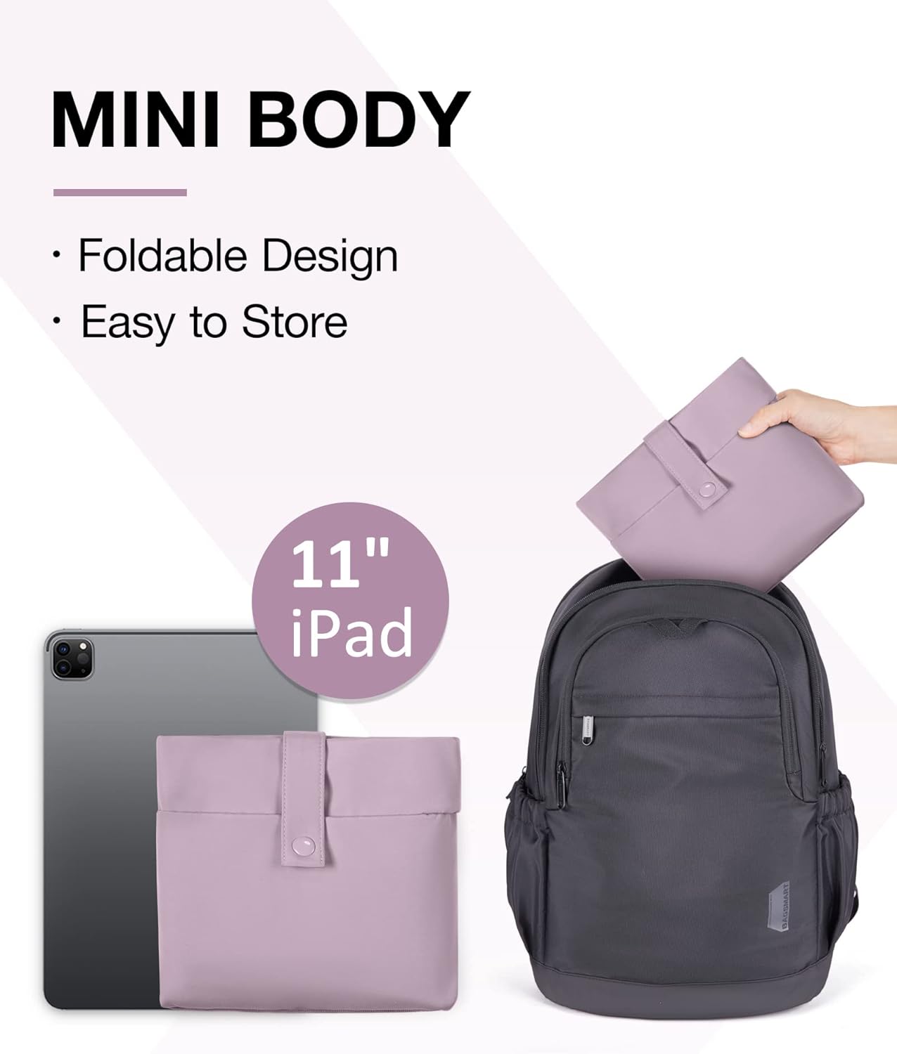 BAGSMART Foldable Travel Duffle Bag, 30.6L Large Carry On Tote Bag Gym Sports Bag for Women, Weekender Overnight Bag for Travel Essentials  Daily Necessities(Dark Purple)