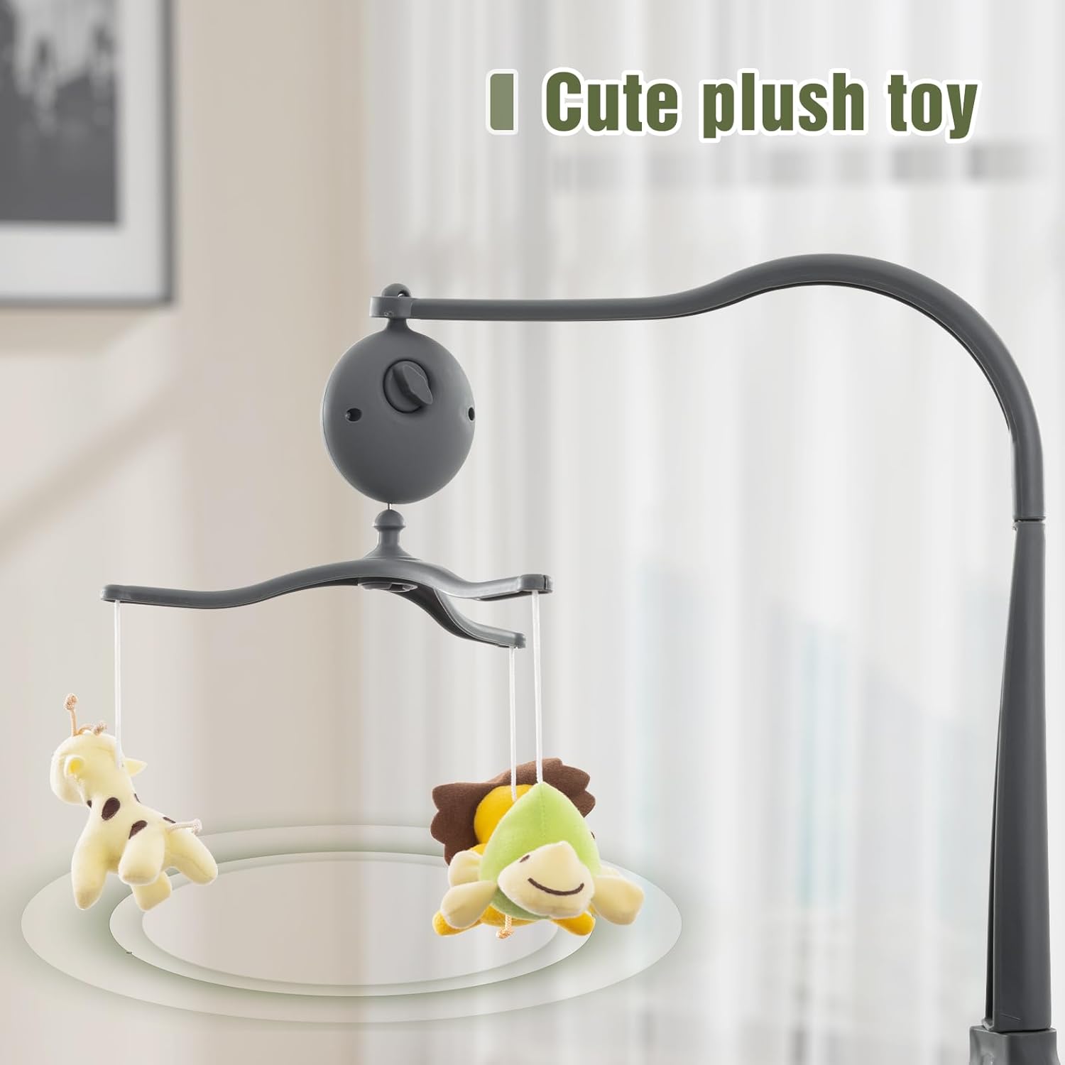 5 in 1 Infant Newborn Baby Crib,Baby Bassinet Bedside Cribs,Pack and Play with Bassinet and Changing Table,Portable Travel Baby Bassinet Toys Music Box,Portable Travel Crib,Dark Gray