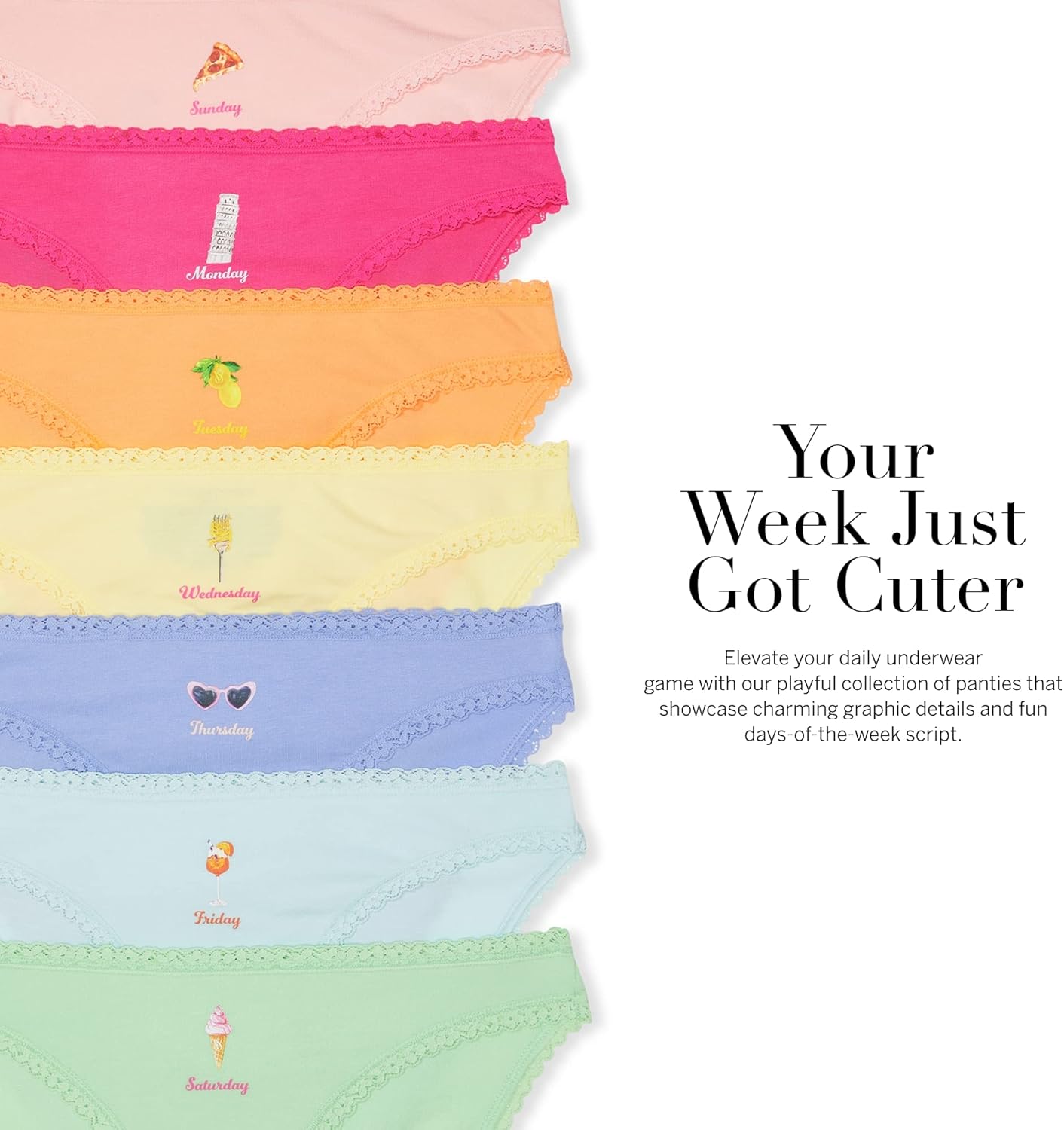 Victorias Secret Damen-Bikini-Unterwäsche aus Baumwolle, Höschen mit mäßiger Bedeckung für Damen, Multipack (XS-XXL)