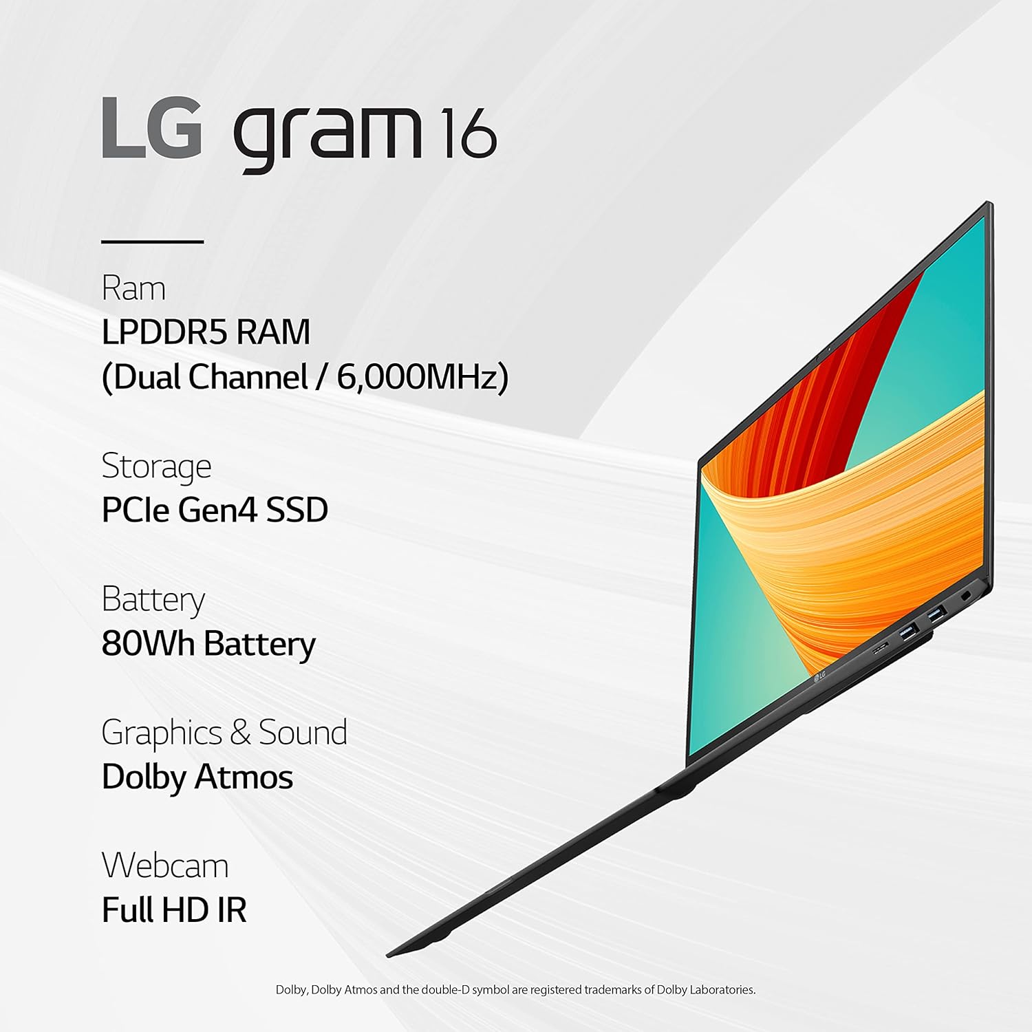 LG gram 16” Lightweight Laptop, Intel 13th Gen Core i7 Evo Platform, Windows 11 Home, 16GB RAM, 1TB SSD, Gray · v4