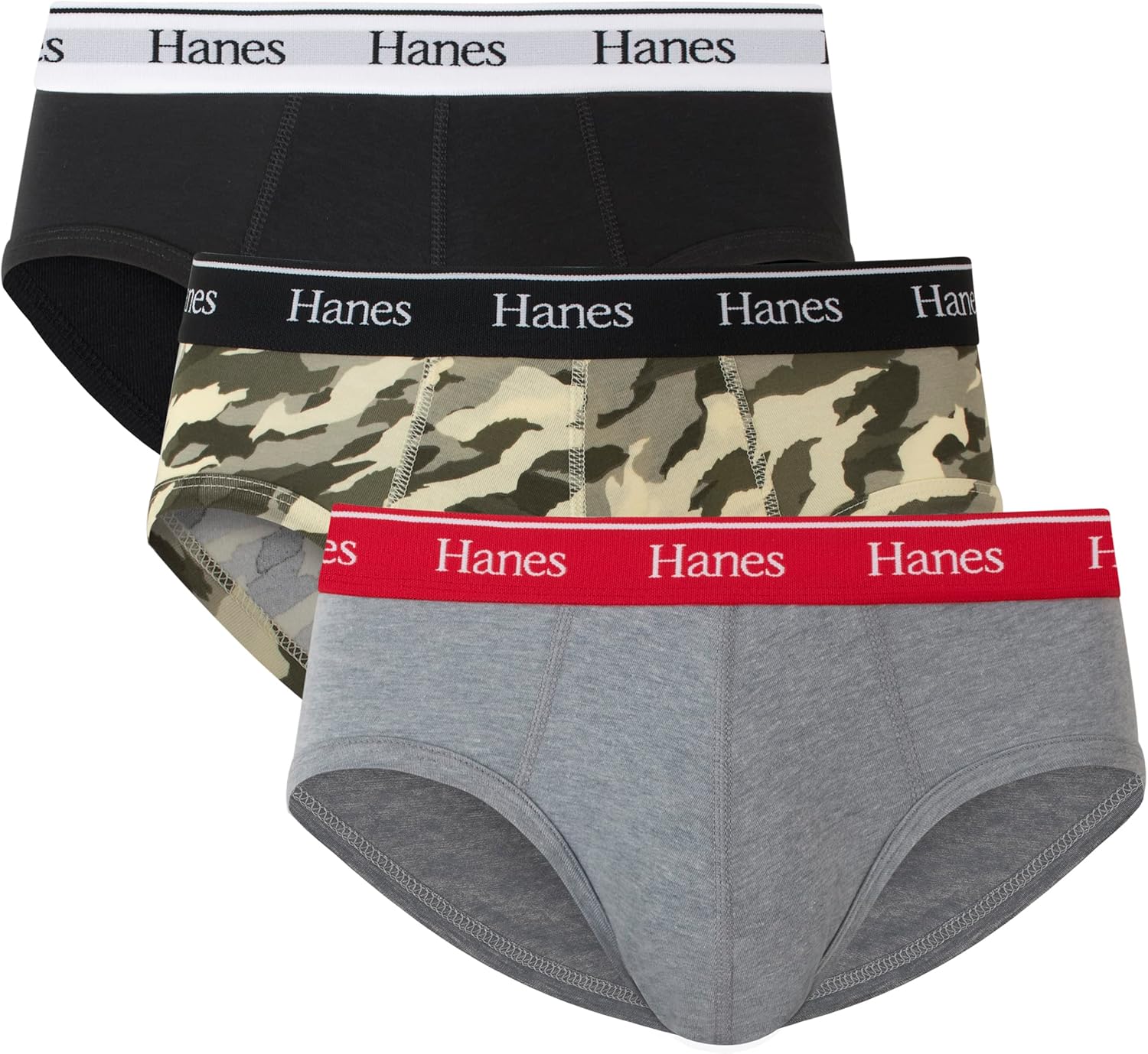 Pack de calzoncillos de algodón elástico Hanes Originals, ropa interior que absorbe la humedad para hombre, paquete de 3