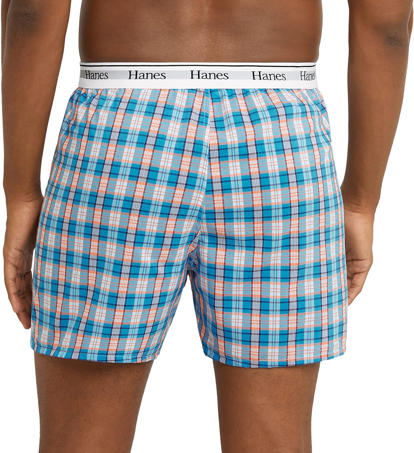 กางเกงบ็อกเซอร์ Hanes Originals Cotton Woven สำหรับผู้ชาย แพ็ค 3 ตัว กางเกงชั้นในระบายความชื้น