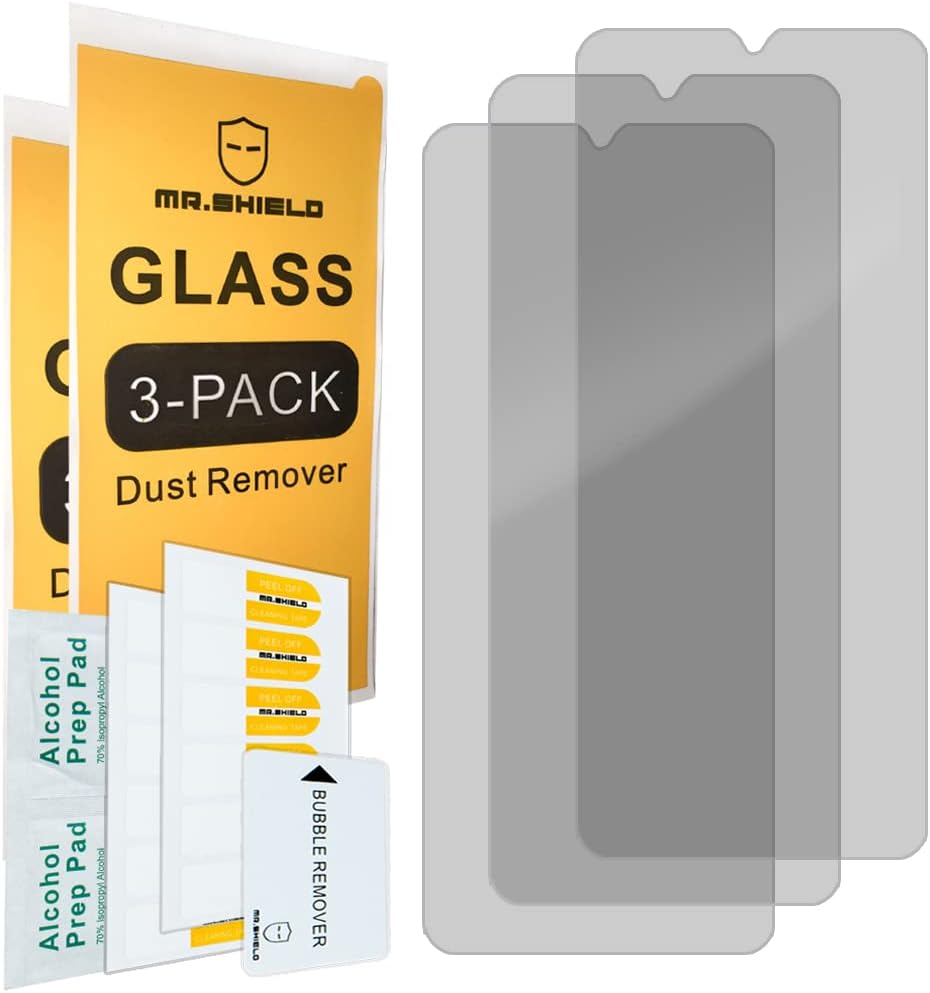 Mr.Shield Privacy [แพ็ค 3 ชิ้น] - ฟิล์มกันรอยหน้าจอสำหรับ Boost Mobile Celero 5G [กระจกนิรภัย] [Anti Spy] ฟิล์มกันรอยหน้าจอ