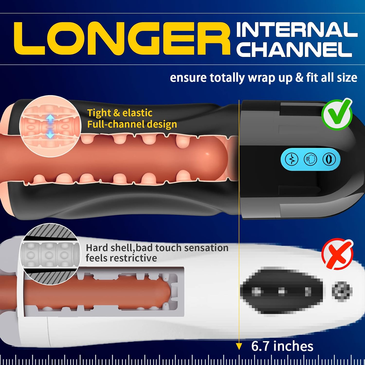 Male Adult Sex Toys for Men, Sucking Male Masturbator Penis Pump with 10 Vibration  5 Suction,Super Soft TPE Channel Automatic Vibrating Hands Free Male Masturbators Cup Men Sex Toy Machine · v2