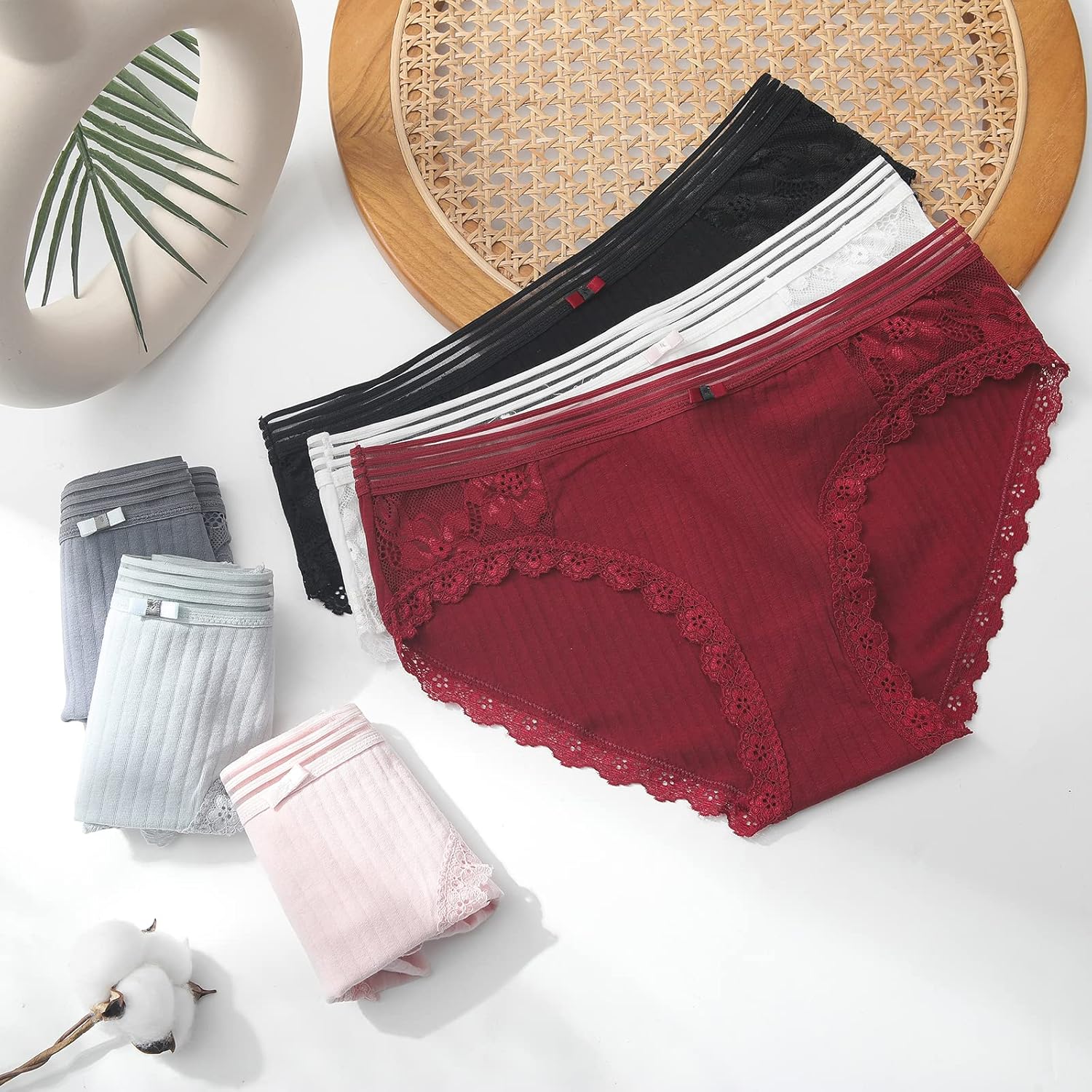LEVAO Cotton Underwear Womens Bikini Panties Breathable Hipster Stretch Full Briefs Multipacks S-XL · v2