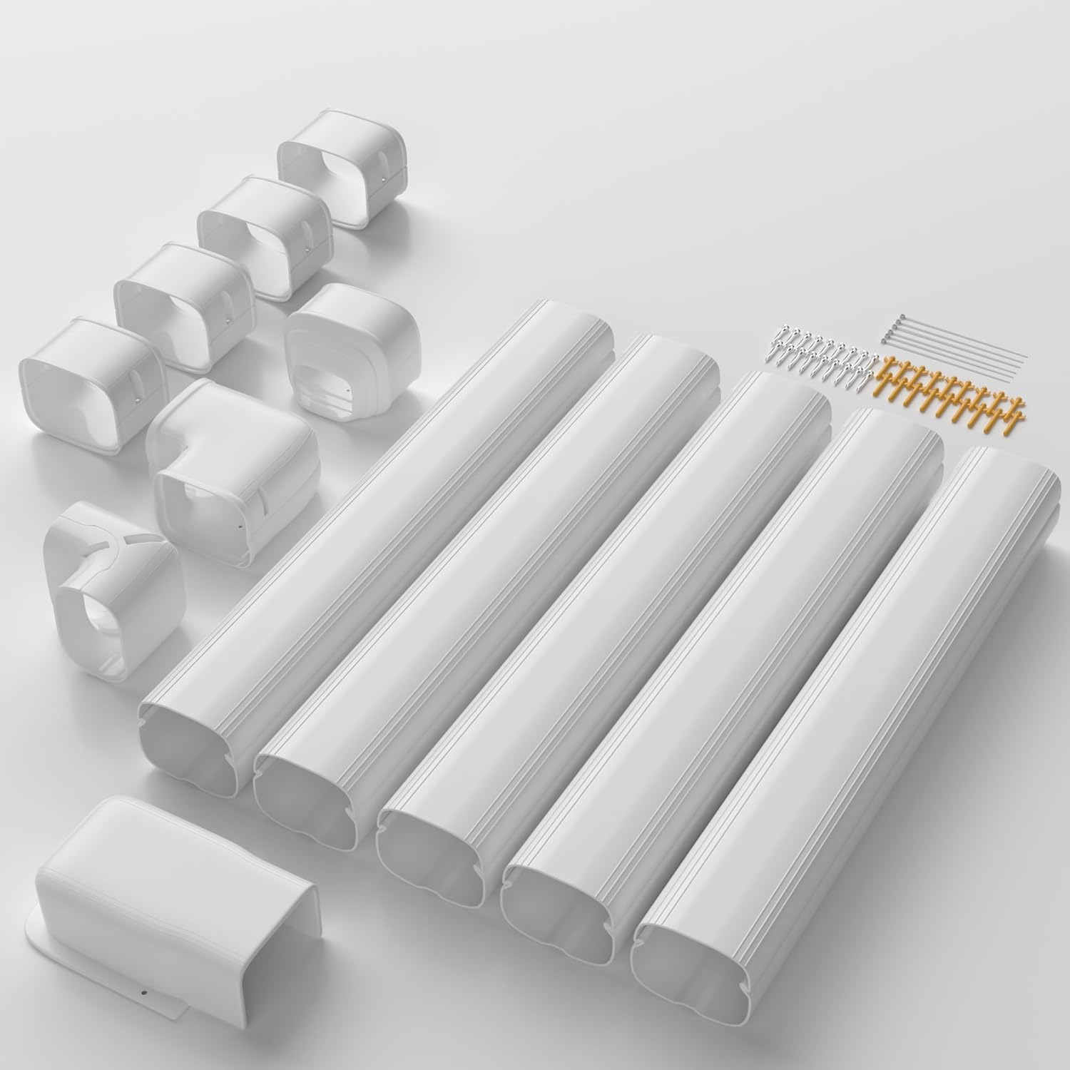 4'-17 Ft Mini Bölünmüş Hat Kapağı: Mini Bölünmüş Hatlar için PVC PP Kapaklar; Merkezi AC Boruları
