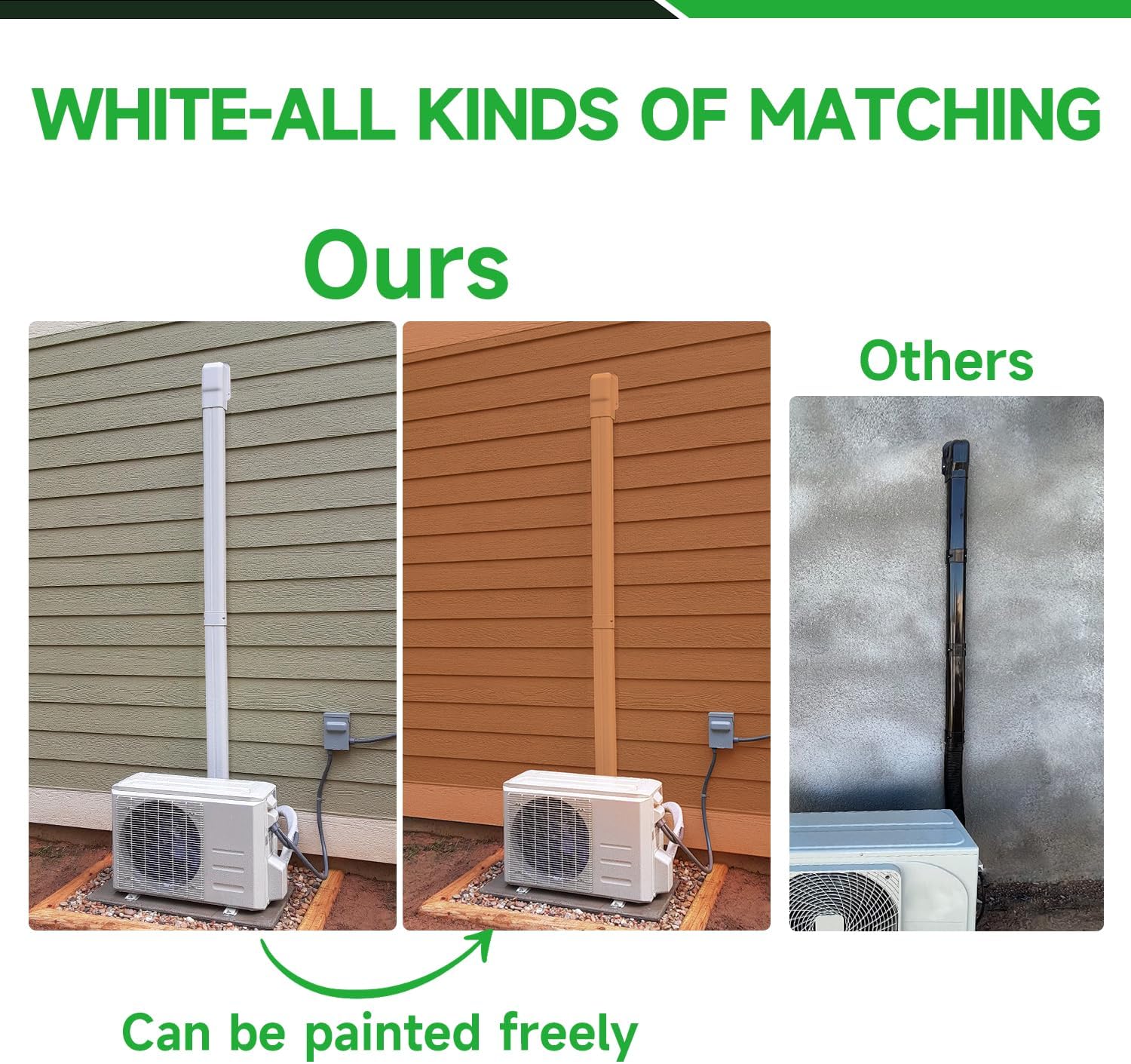 Nắp đường ống chia đôi mini 4'-17 Ft: Nắp PVC PP cho đường ống chia đôi mini