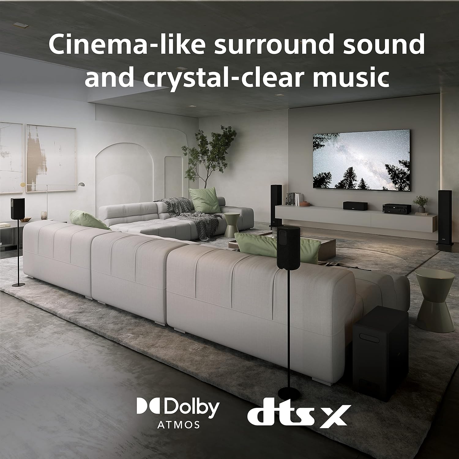 Sony STR-AN1000 7.2 CH 8K A/V Receiver: Dolby Atmos, DTS:X, Bluetooth, WiFi, Google Chromecast, Spotify Connect, Apple AirPlay, HDMI 2.1 and SA-SW5 300W Wireless Subwoofer for HT-A9/A7000/A5000/A3000 · v7