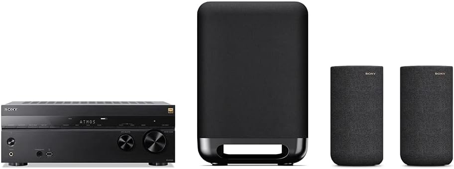 Bộ thu A/V Sony STR-AN1000 7.2 CH 8K: Dolby Atmos, DTS:X, Bluetooth, WiFi, Google Chromecast, Spotify Connect, Apple AirPlay, HDMI 2.1 và Loa siêu trầm không dây SA-SW5 300W cho HT-A9/A7000/A5000/A3000