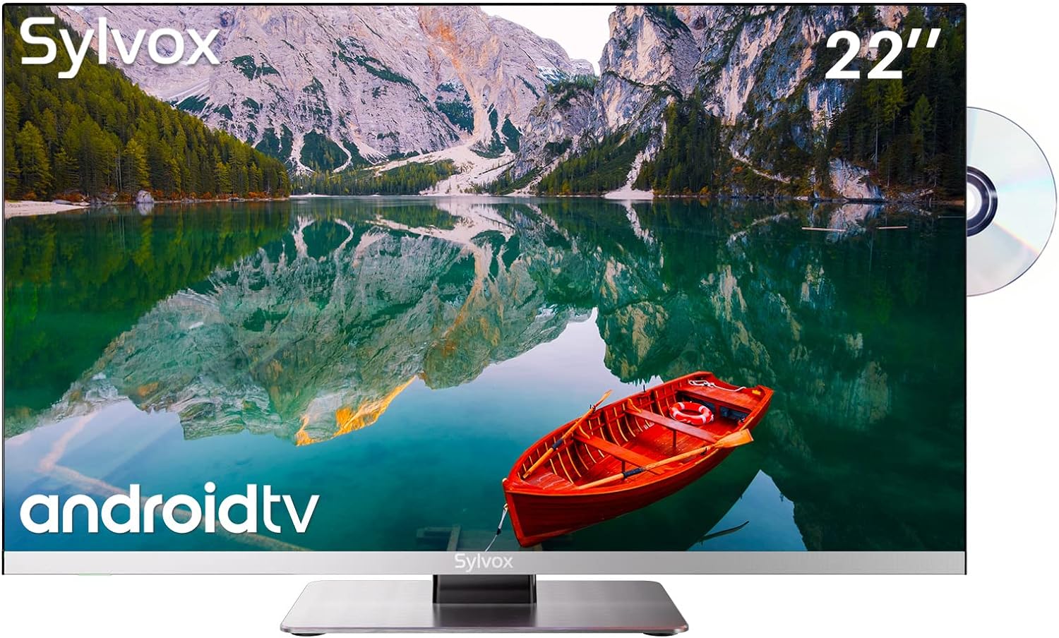 SYLVOX 22' Smart 12 Volt TV Digital Video Disc Combo FHD 1080P Android 11.0, with ARC CEC WiFi Wireless Connection, for Home, RV Camper, and Mobile Use(Limo Series),Black · v2