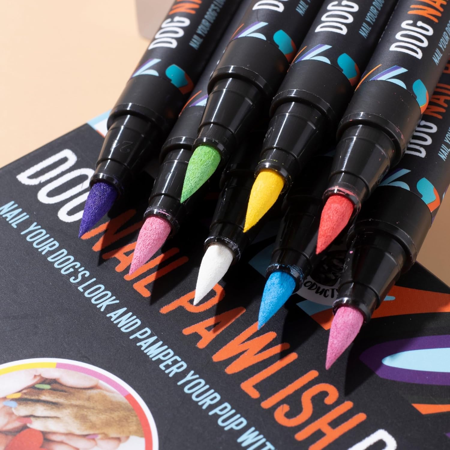 ปากกาทาเล็บสุนัข แห้งเร็ว 8 สี - สีทาเล็บสำหรับสัตว์เลี้ยงสำหรับสุนัขหรือแมว ใช้งานง่าย สีทาเล็บที่ปลอดภัยสำหรับสุนัข สีทาเล็บสำหรับสุนัขแห้งเร็ว - อุปกรณ์สำหรับสุนัขสุดยอดเยี่ยม หรือชุดแปรงทาเล็บลูกสุนัข