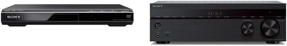 Sony DVP-SR210P dvd-speler Sony STRDH590 5.2-kanaals surround sound-thuisbioscoopontvanger: 4K HDR AV-ontvanger met Bluetooth, zwart