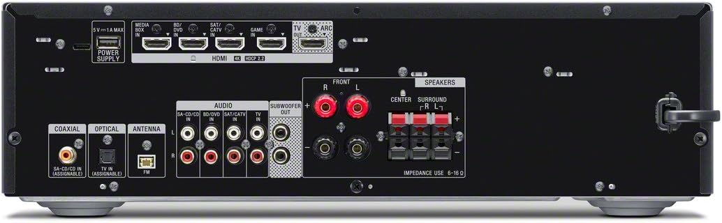 Sony DVPSR210P DVD Player  Sony STRDH590 5.2 Channel Surround Sound Home Theater Receiver: 4K HDR AV Receiver with Bluetooth,Black · v4