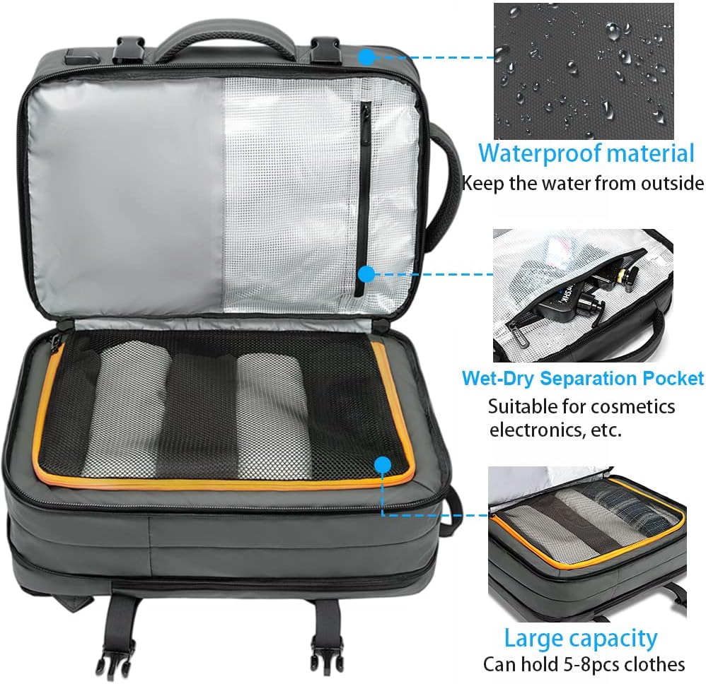 BANGE 35L Carry on Backpack,Travel Backpack for Women Men Airline Approved Gym Backpack Waterproof Business Laptop Daypack… · v3