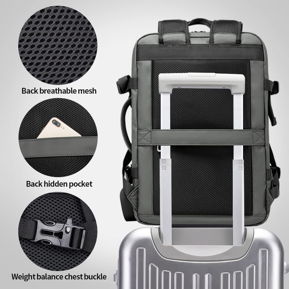 BANGE 35L Carry on Backpack,Travel Backpack for Women Men Airline Approved Gym Backpack Waterproof Business Laptop Daypack… · v3