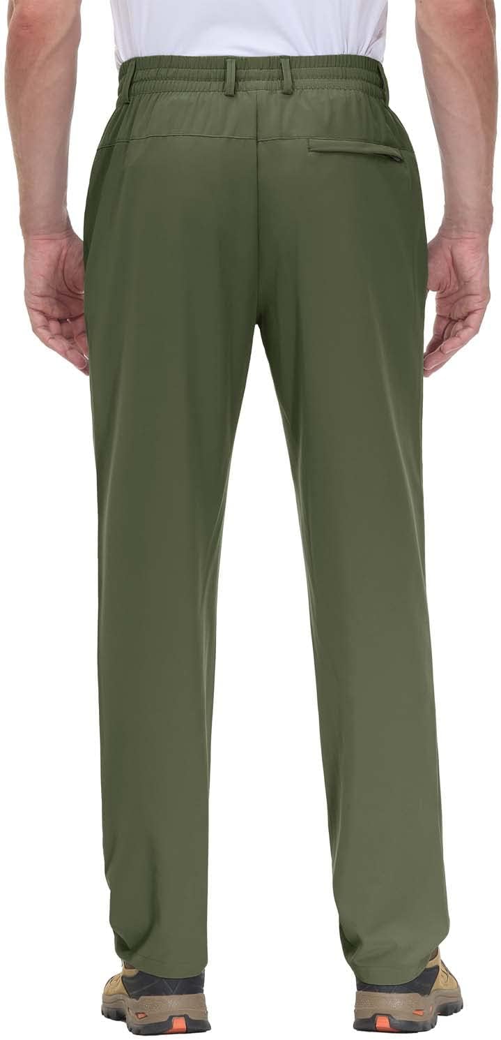MAGCOMSEN Mens Quick Dry Athletic Pants Straight Leg Sweatpants Stretch Hiking Pants with Zipper Pockets